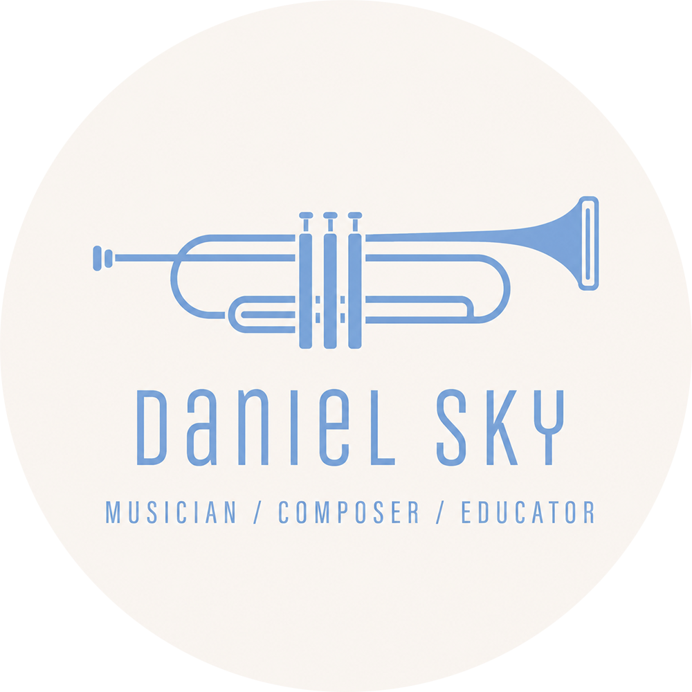 Logo of musician Daniel Sky, who collaborated with creepart on CD cover graphic design.