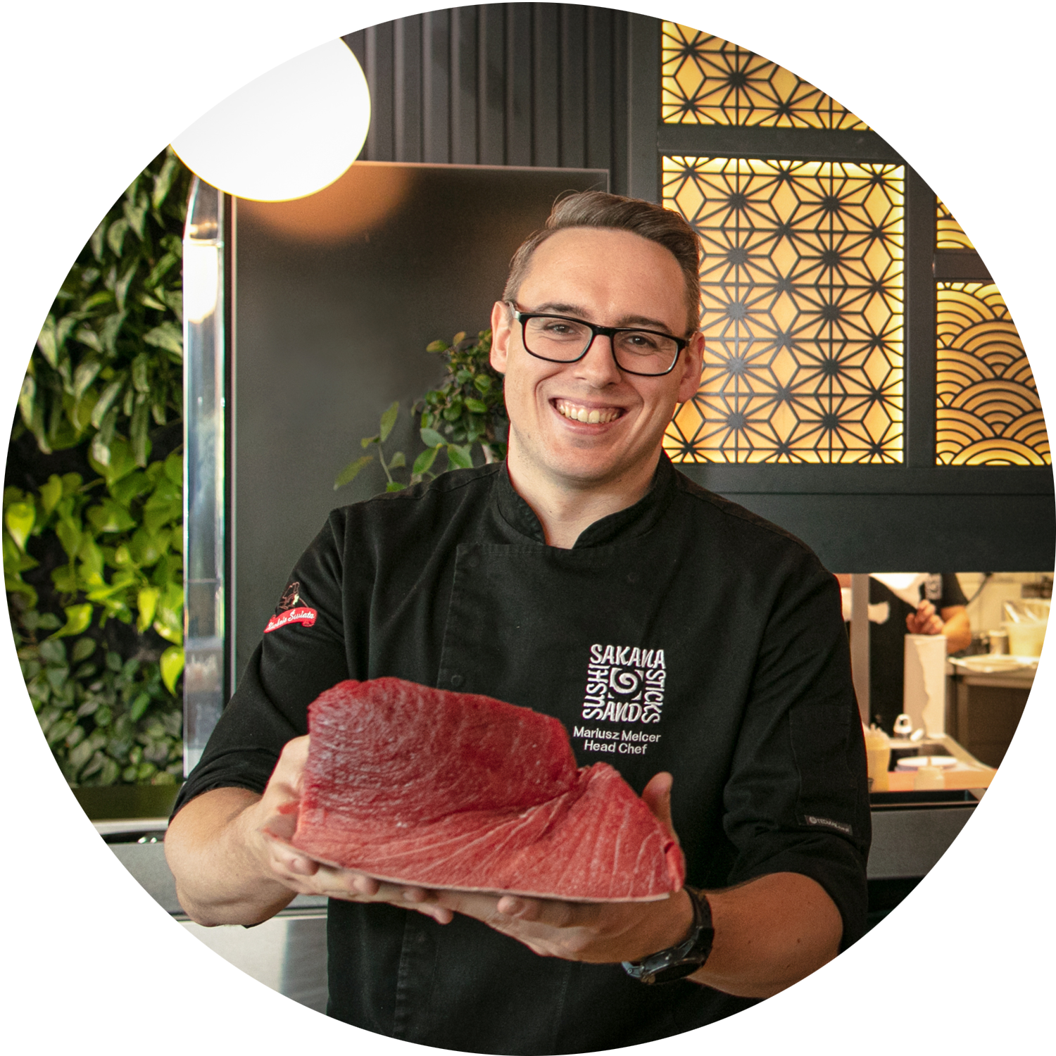LinkedIn testimonial from Mariusz Melcer about Magda Kowalska's comprehensive branding process and brand strategy for Sushi Soul restaurant.