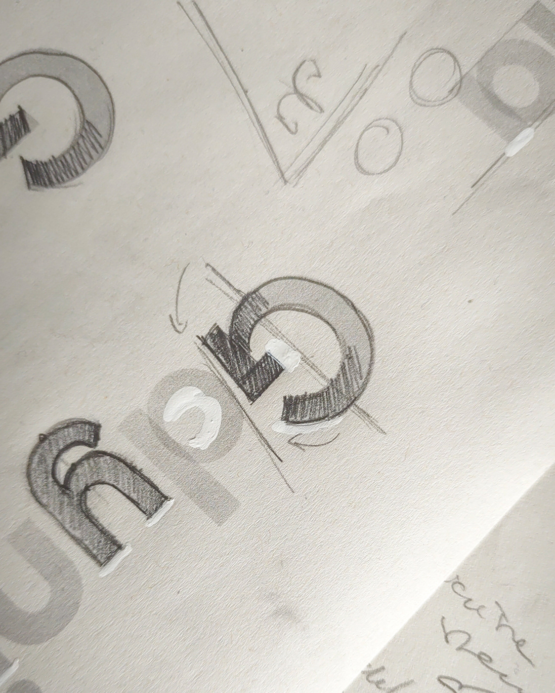 Typographic logotype design process for Gdynia by Magda Kowalska creepart.