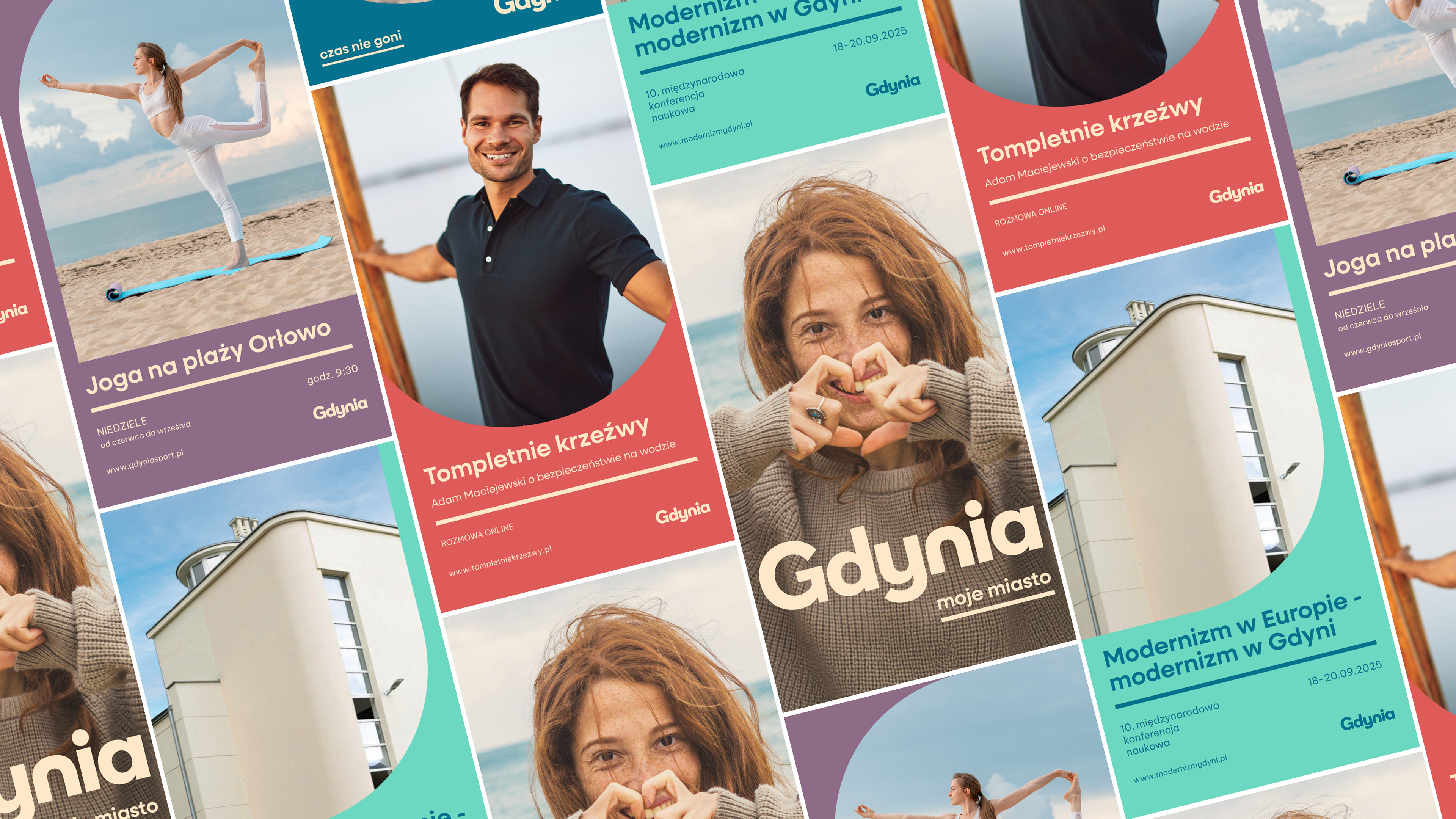 Key visual in social media creations. Visual communication for the City of Gdynia, designed by Magda Kowalska, creepart.