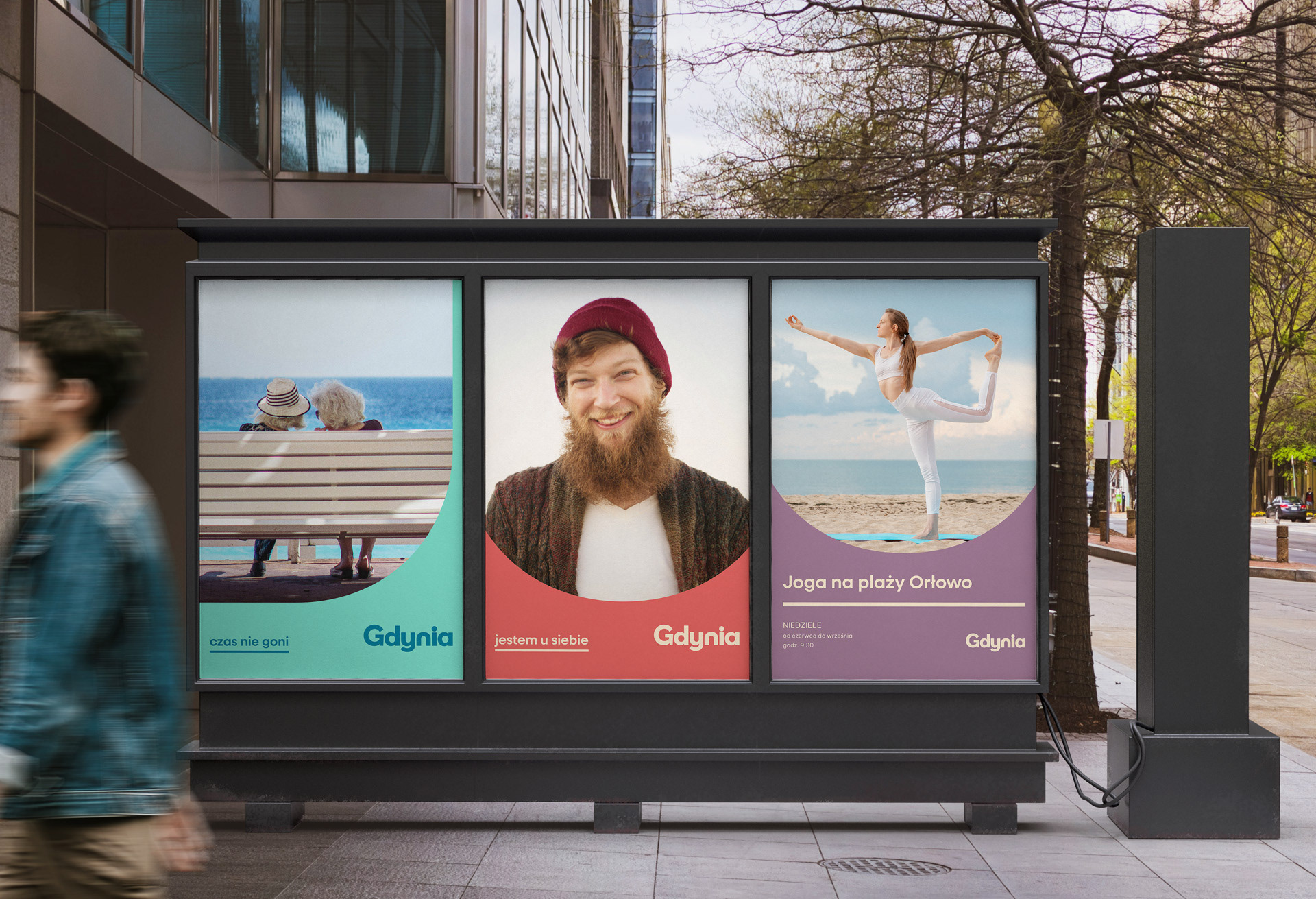 Key visual on promotional posters. Visual communication for Gdynia by the creepart project.