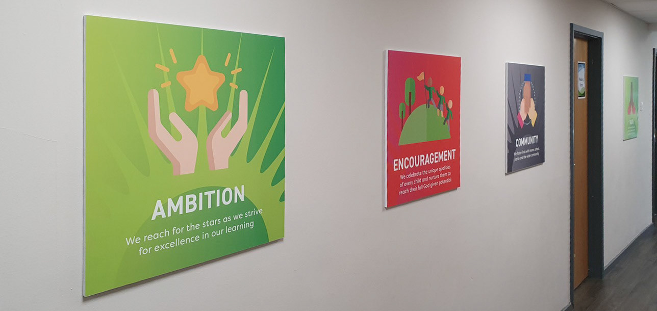Magnetic Wallboard Set with values prints - GSPS1