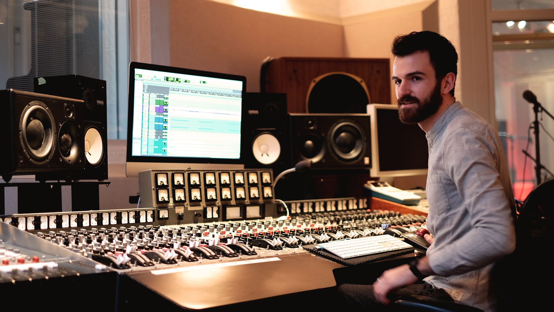 Ryan Bentley - Founder of Media Mastering - Mixing Desk - Recording Studio