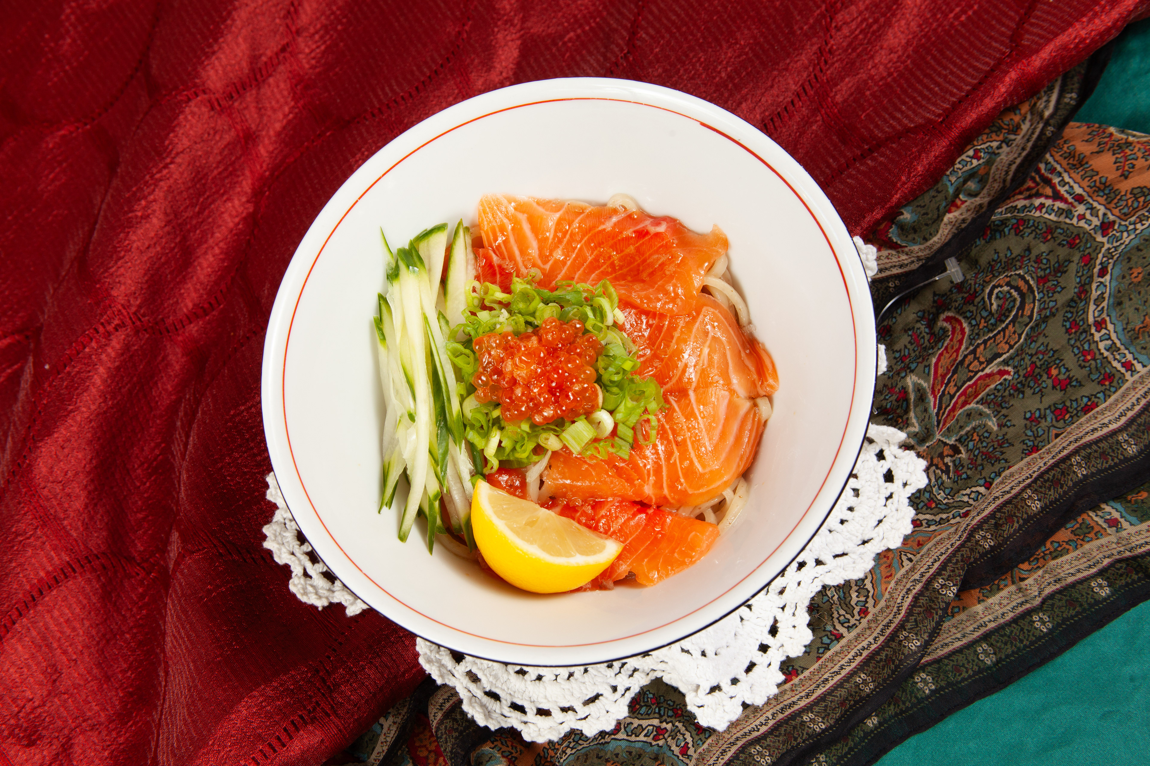 Salmon Sashimi Mazemen
