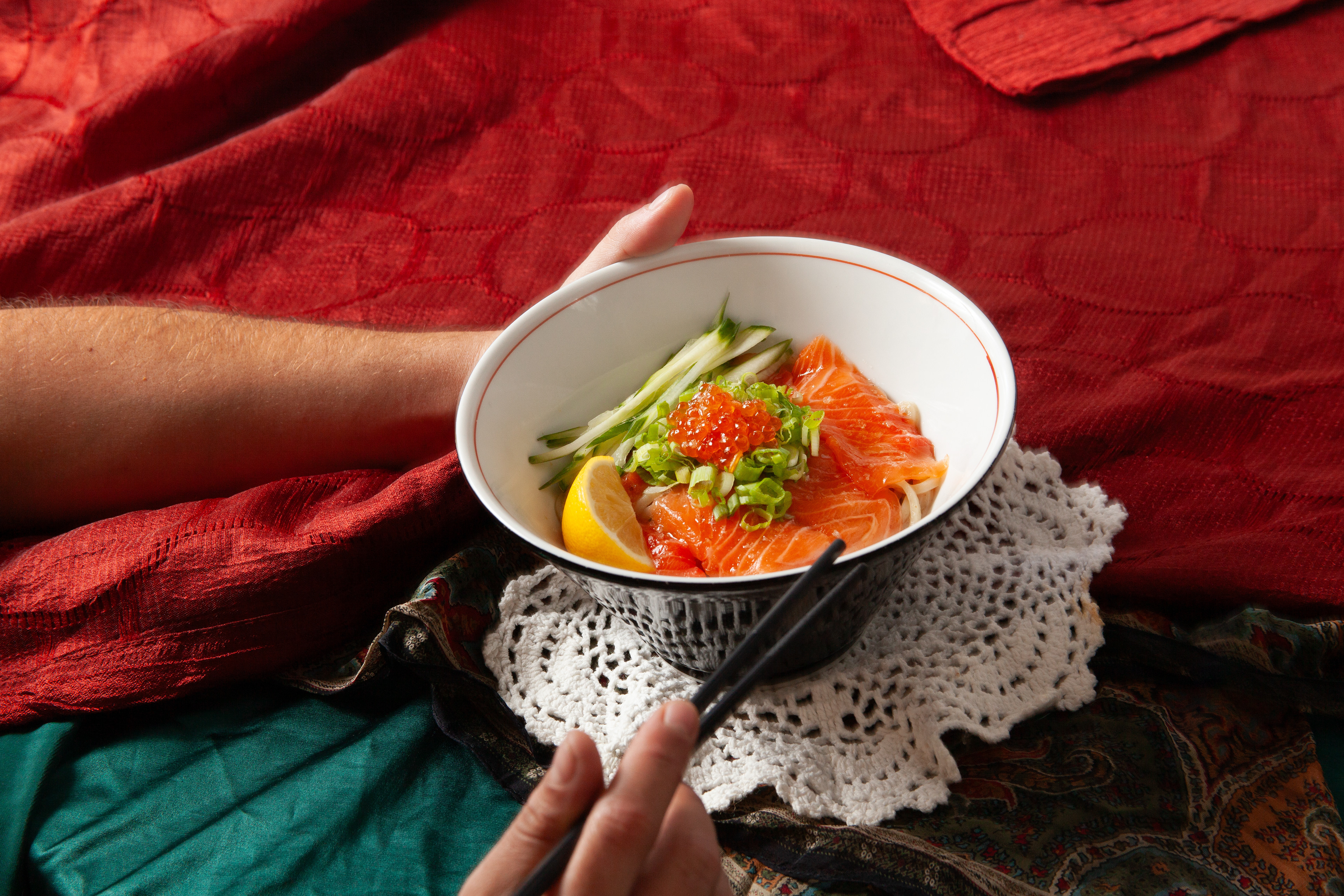 Salmon Sashimi Mazemen 2