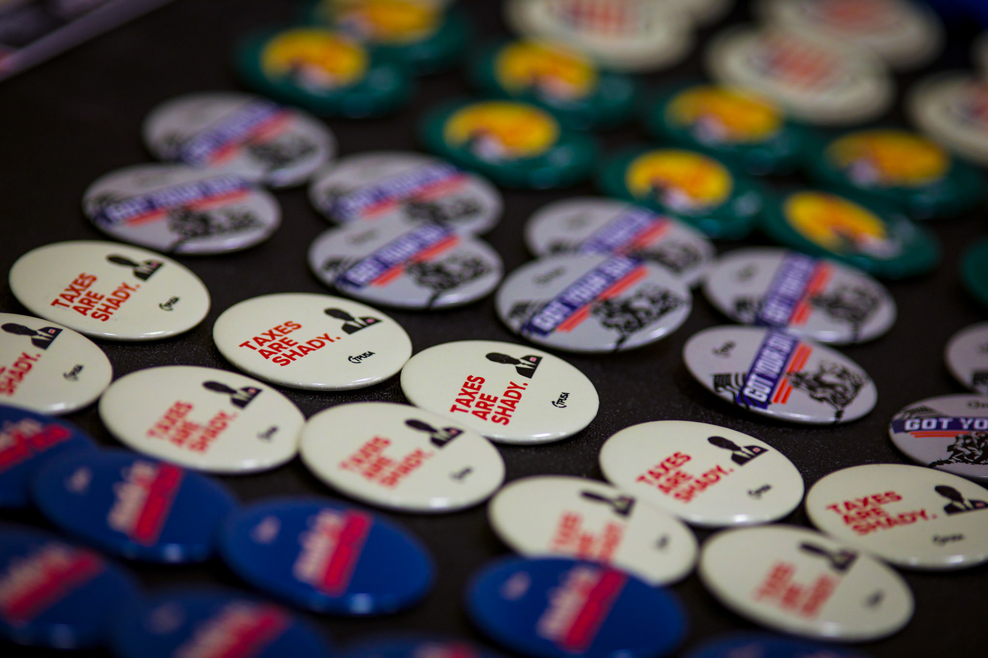 Pins provided by TPUSA on February 22, 2023