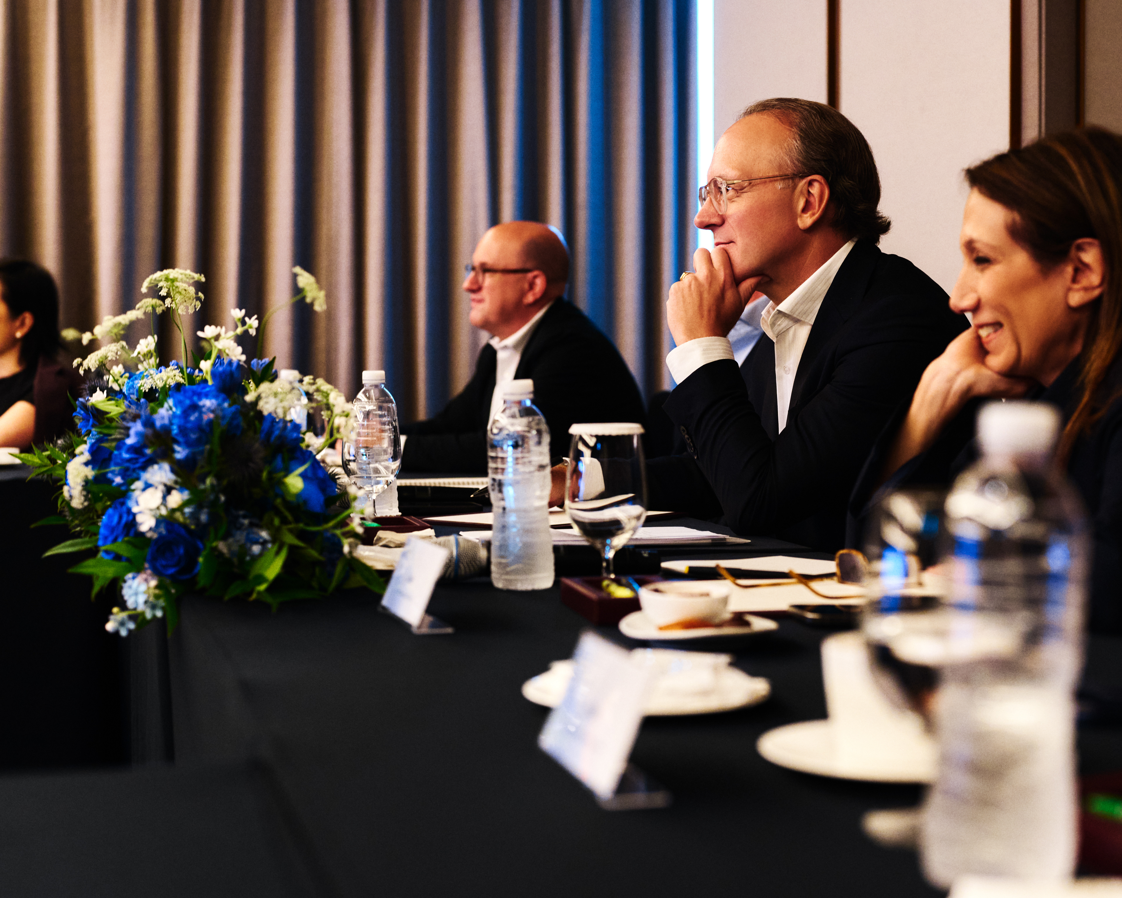 (From Left) Michael Bowes, Stéphane de La Faverie, Jane Hertzmark Hudis