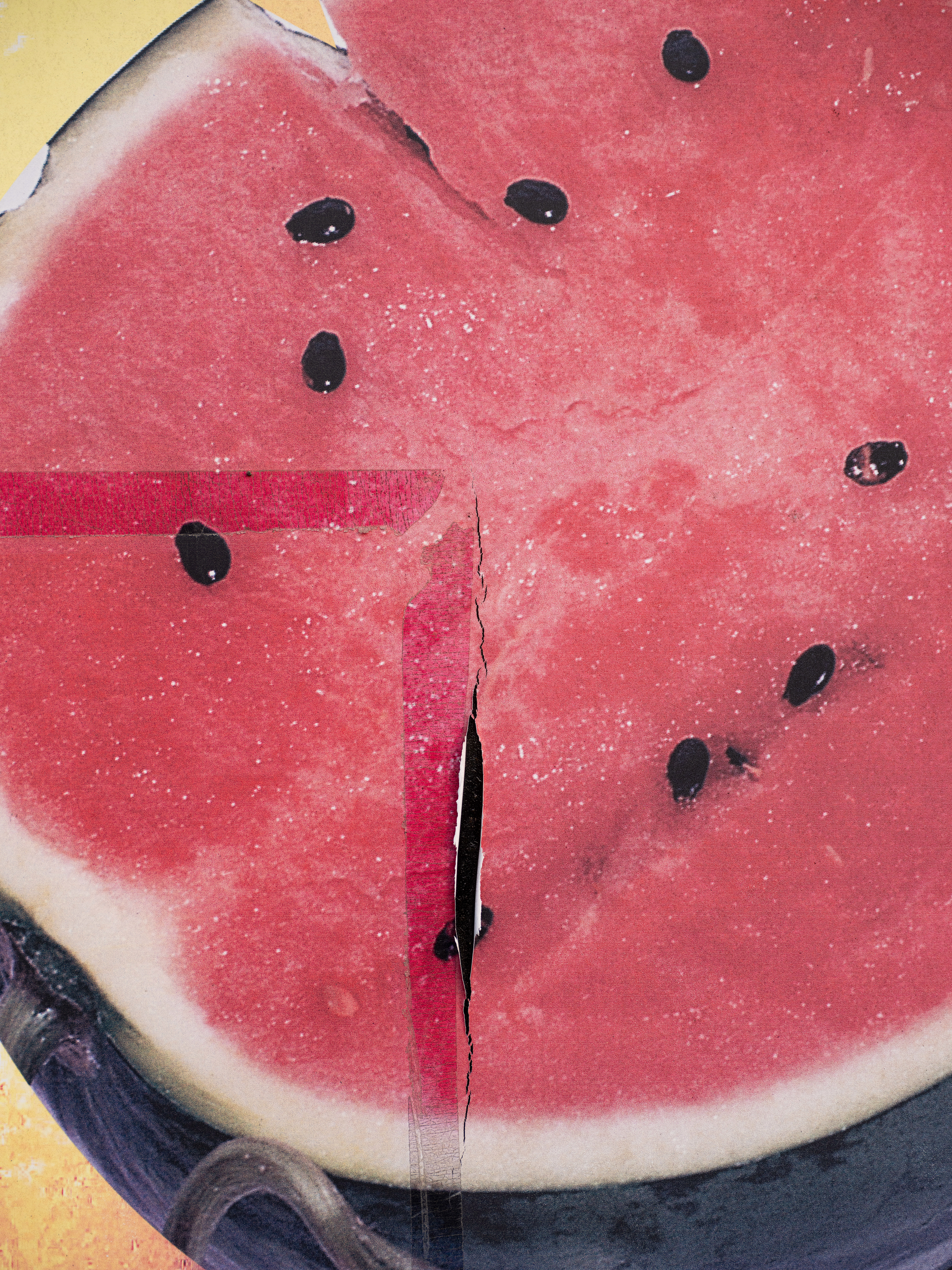 빨간 수박, pigment print on canvas, 120X90X4cm, 2025