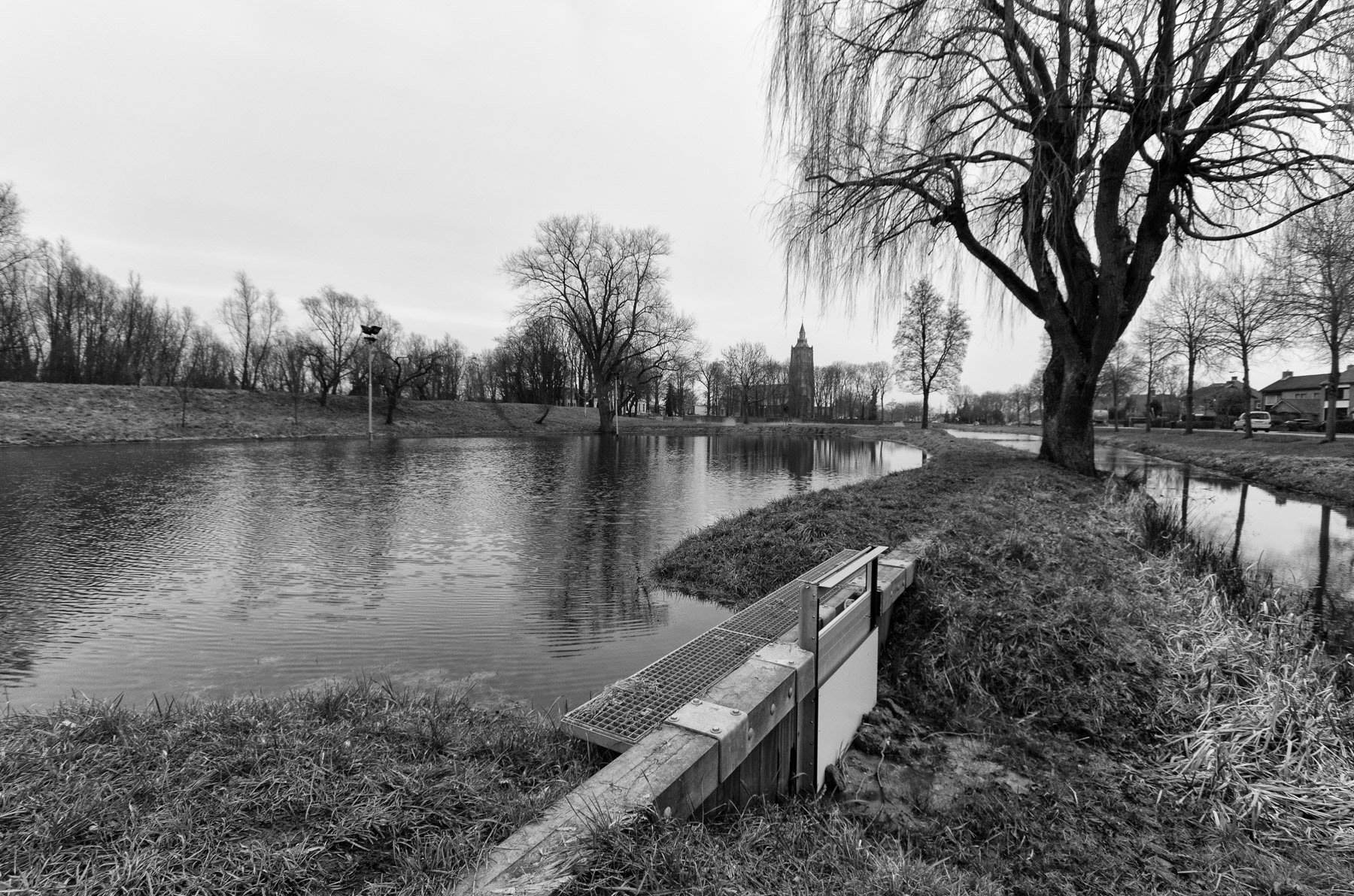 Sluisje om het water binnen te houden