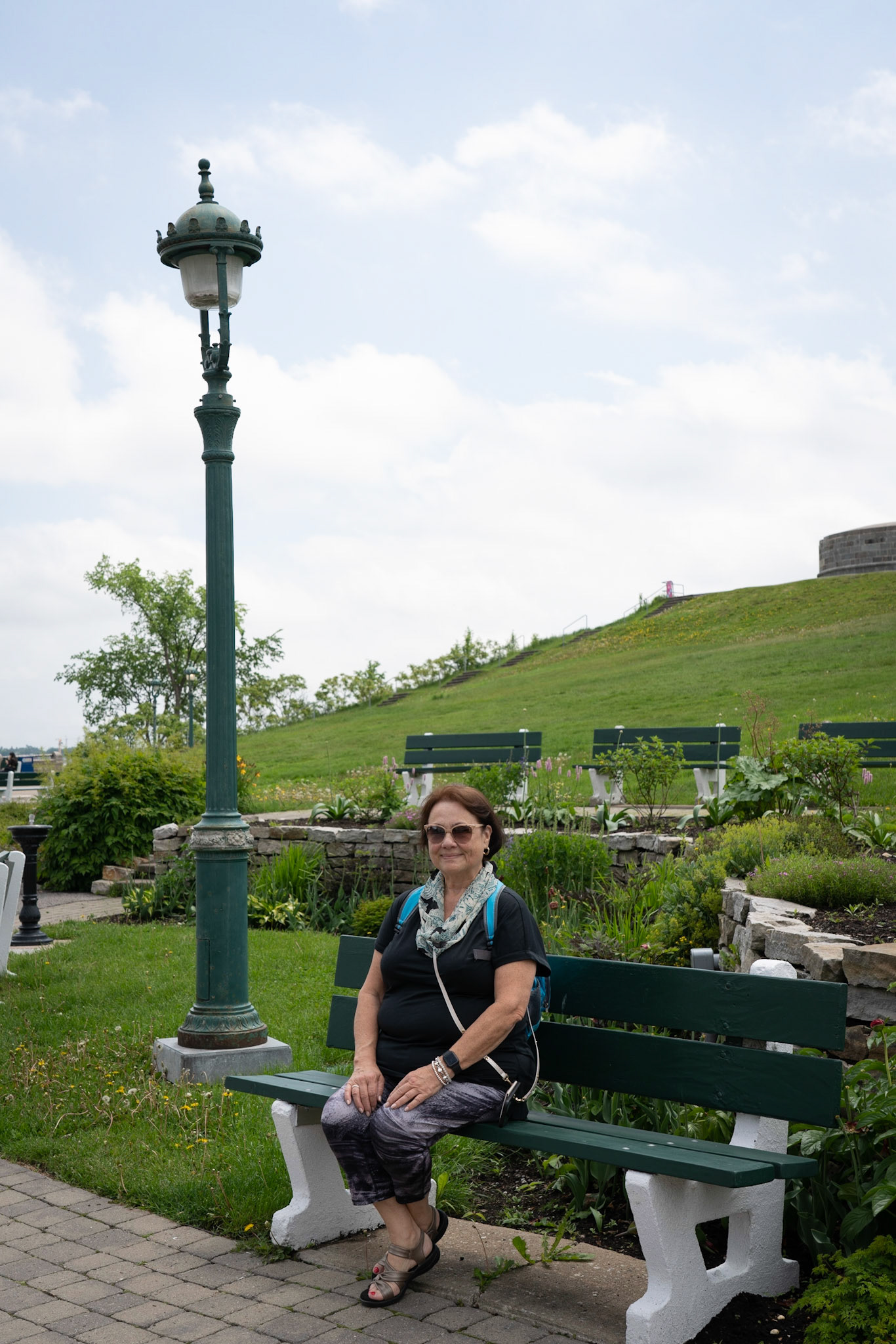 Carol taking a rest before claim the hill the Citadel