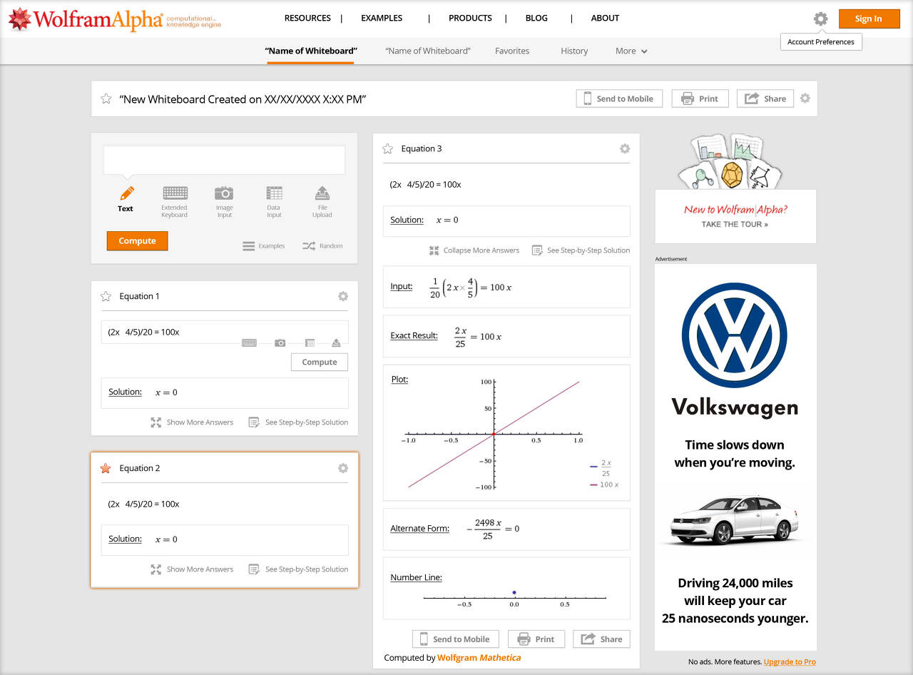 Cindy Lee's redesign of the Wolfram Alpha's interaction and visual design