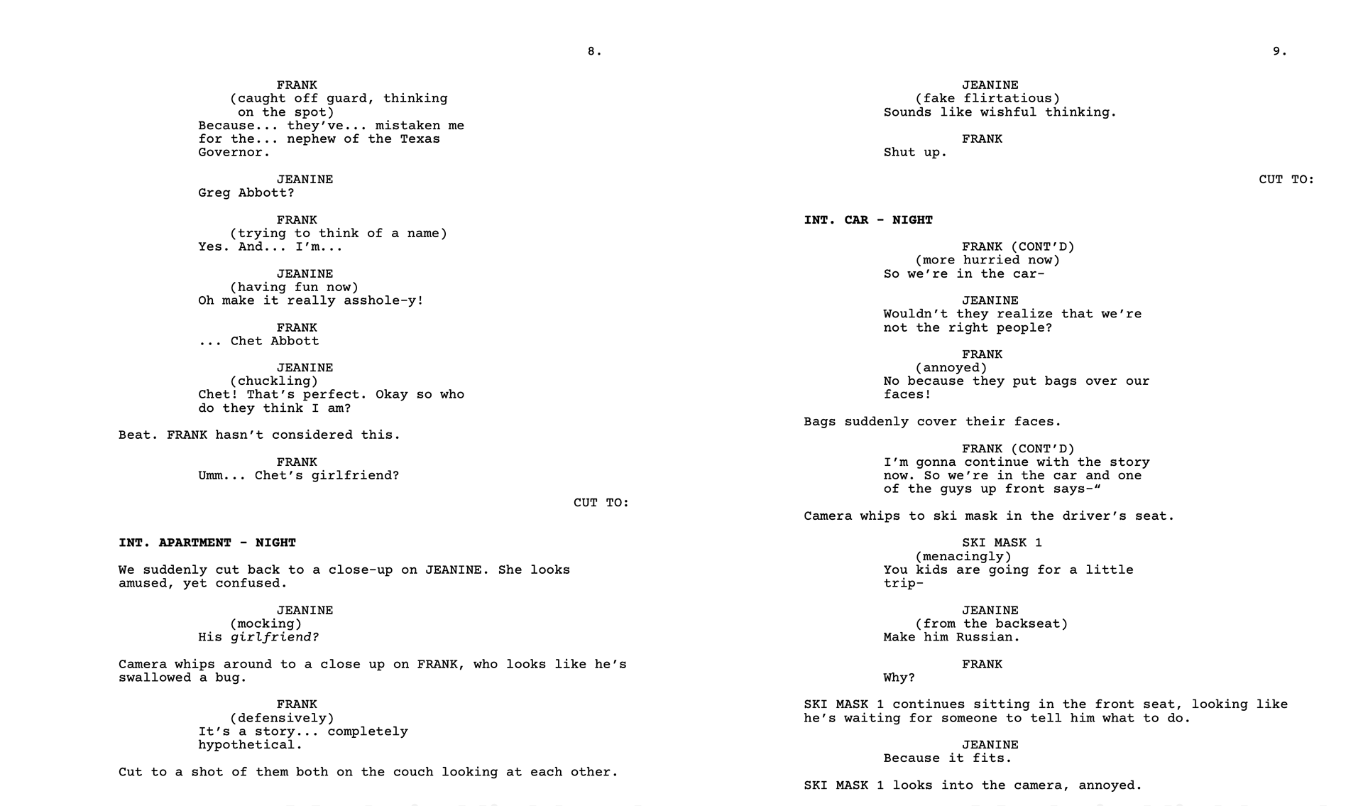 continuation of previous dialogue