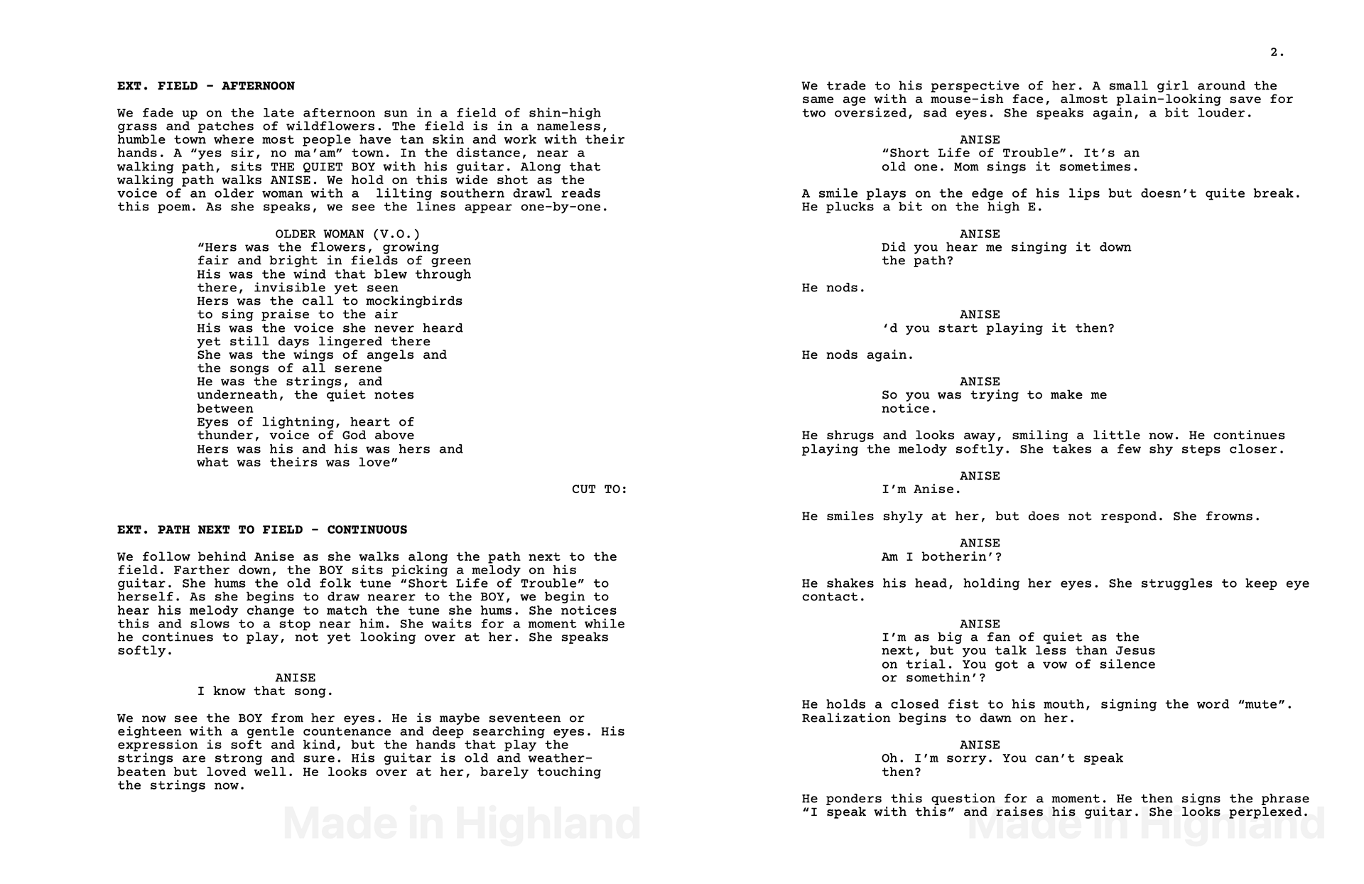 Excerpt from my short film, "The Quiet Notes"