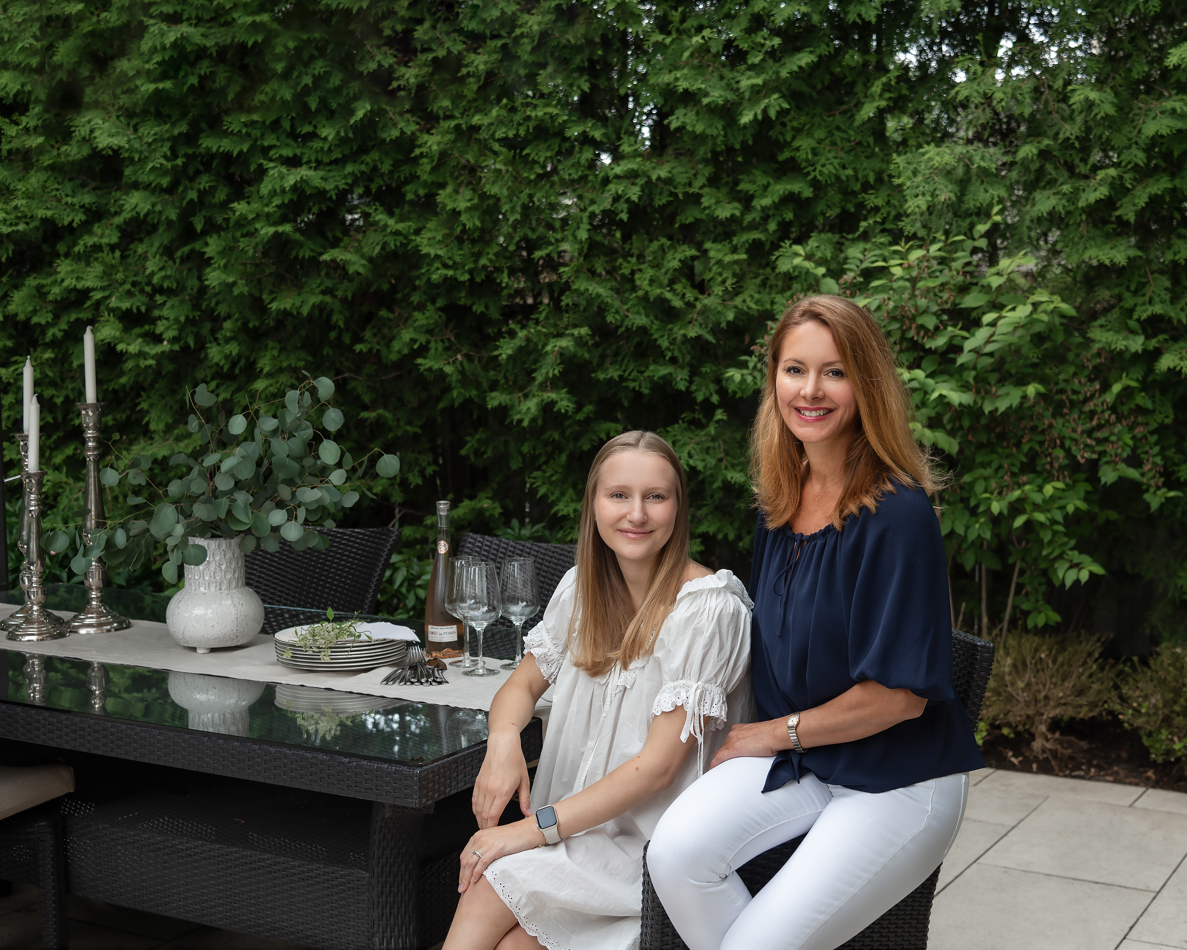 Daughter with Mother Outdoor Portrait
