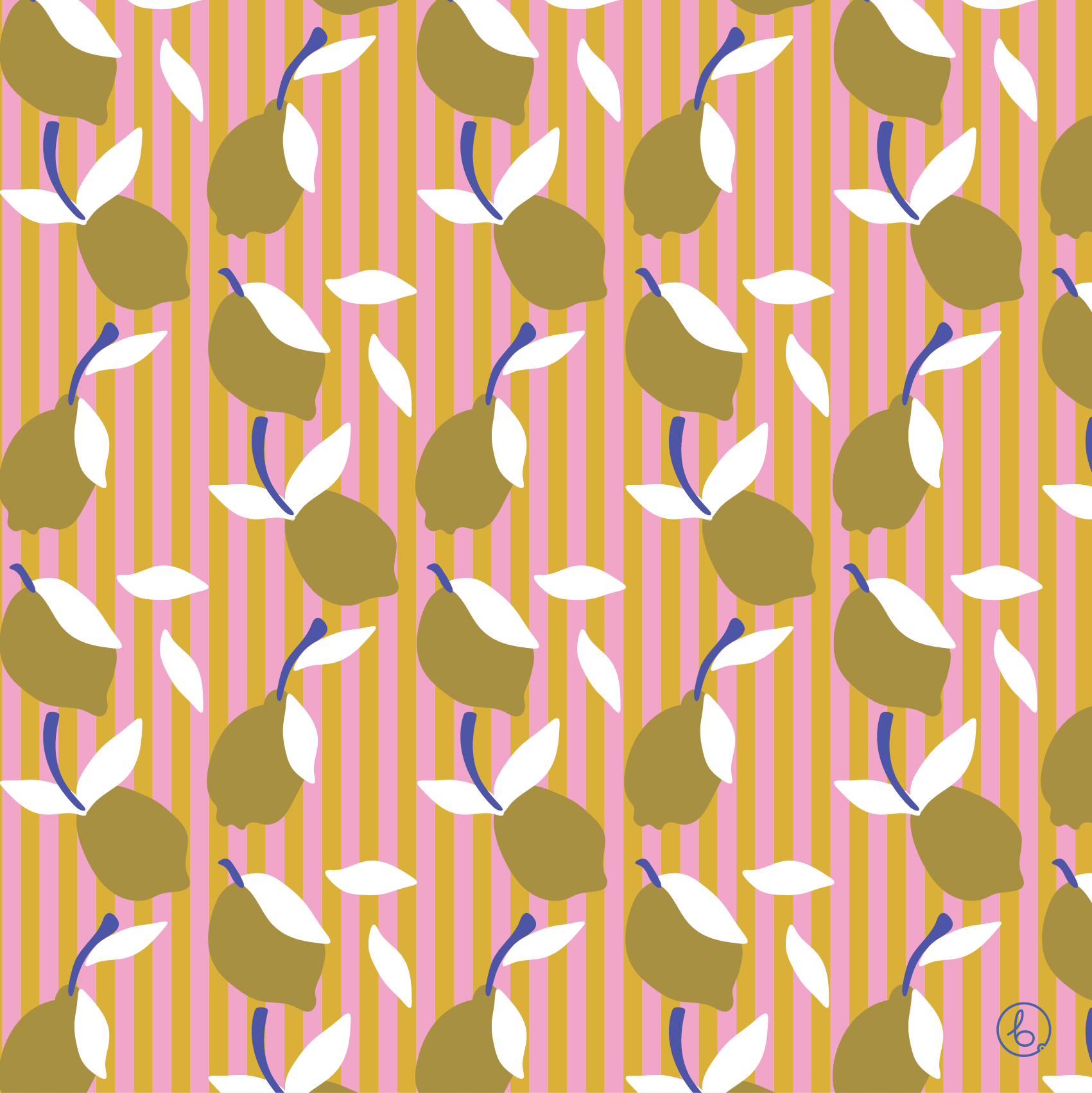 Lemon and stripe design - Love Lemonade