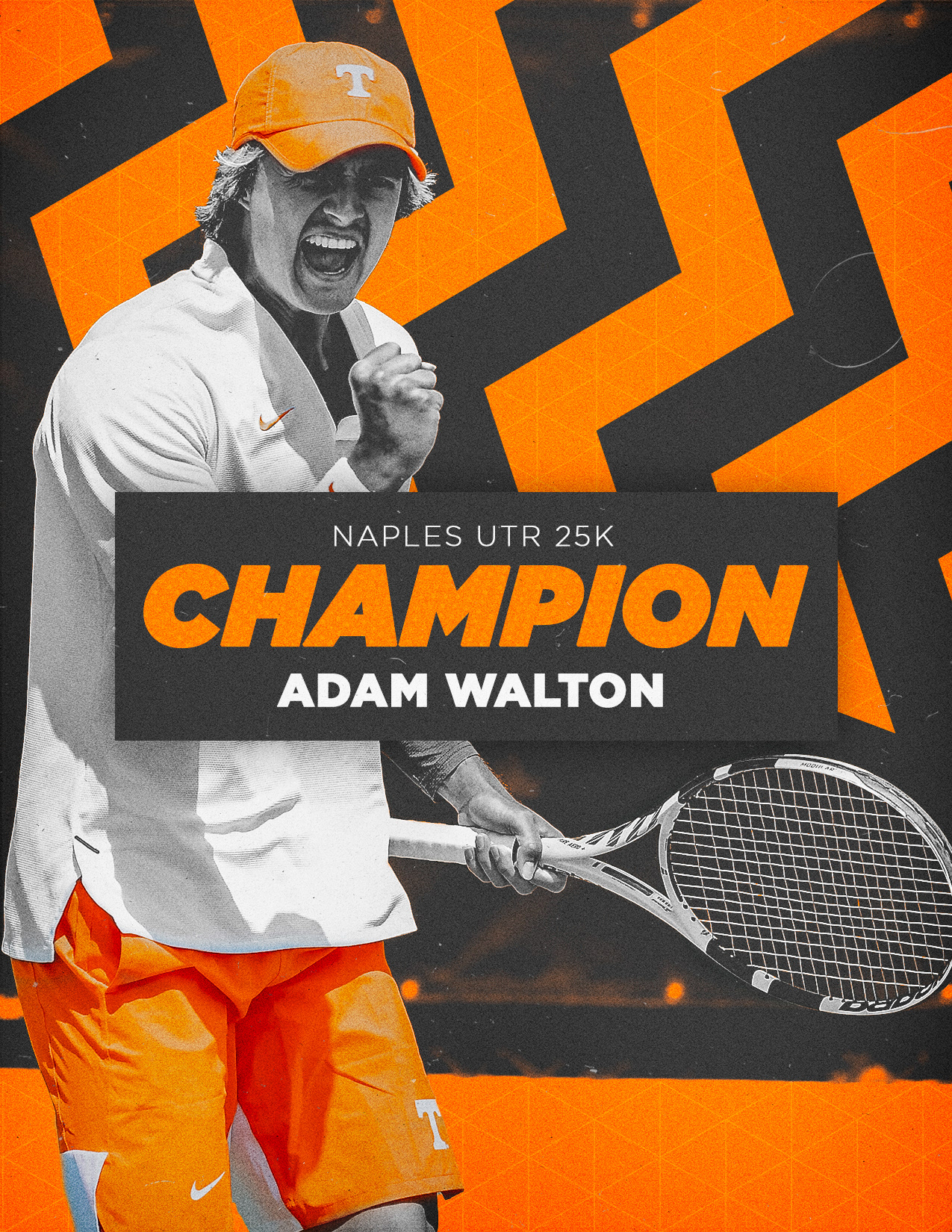 Vols tennis Adam Walton champion graphic