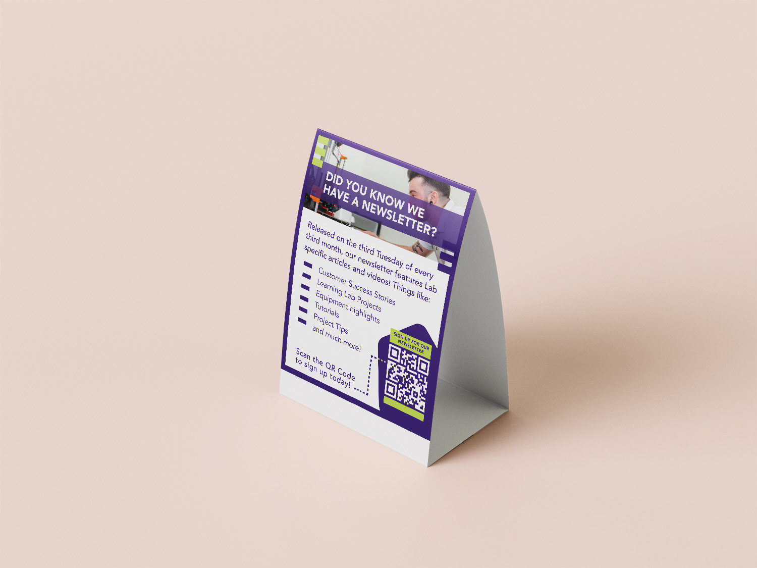 GCPL Learning Lab Tent Card