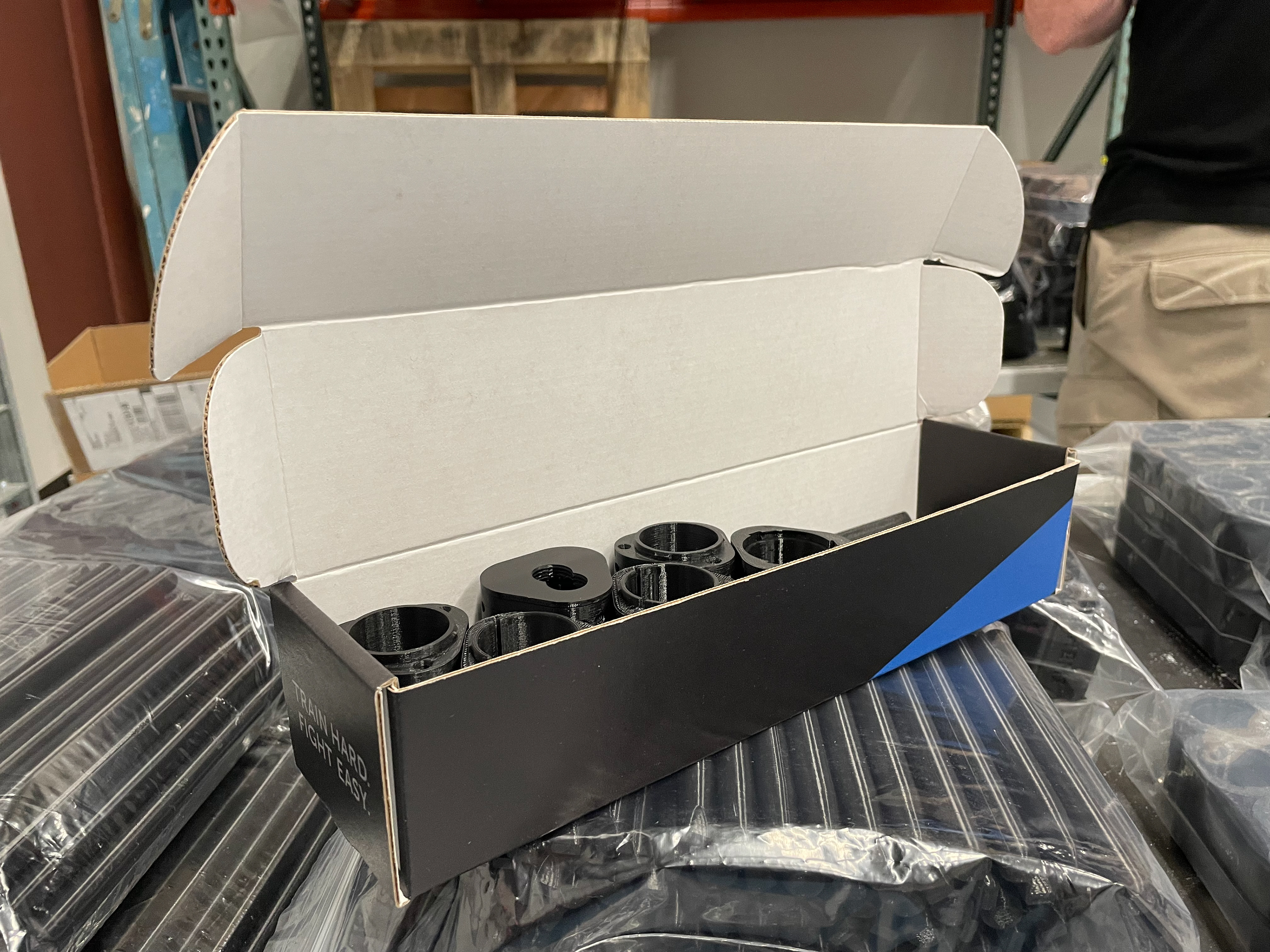 Products in their customized boxes