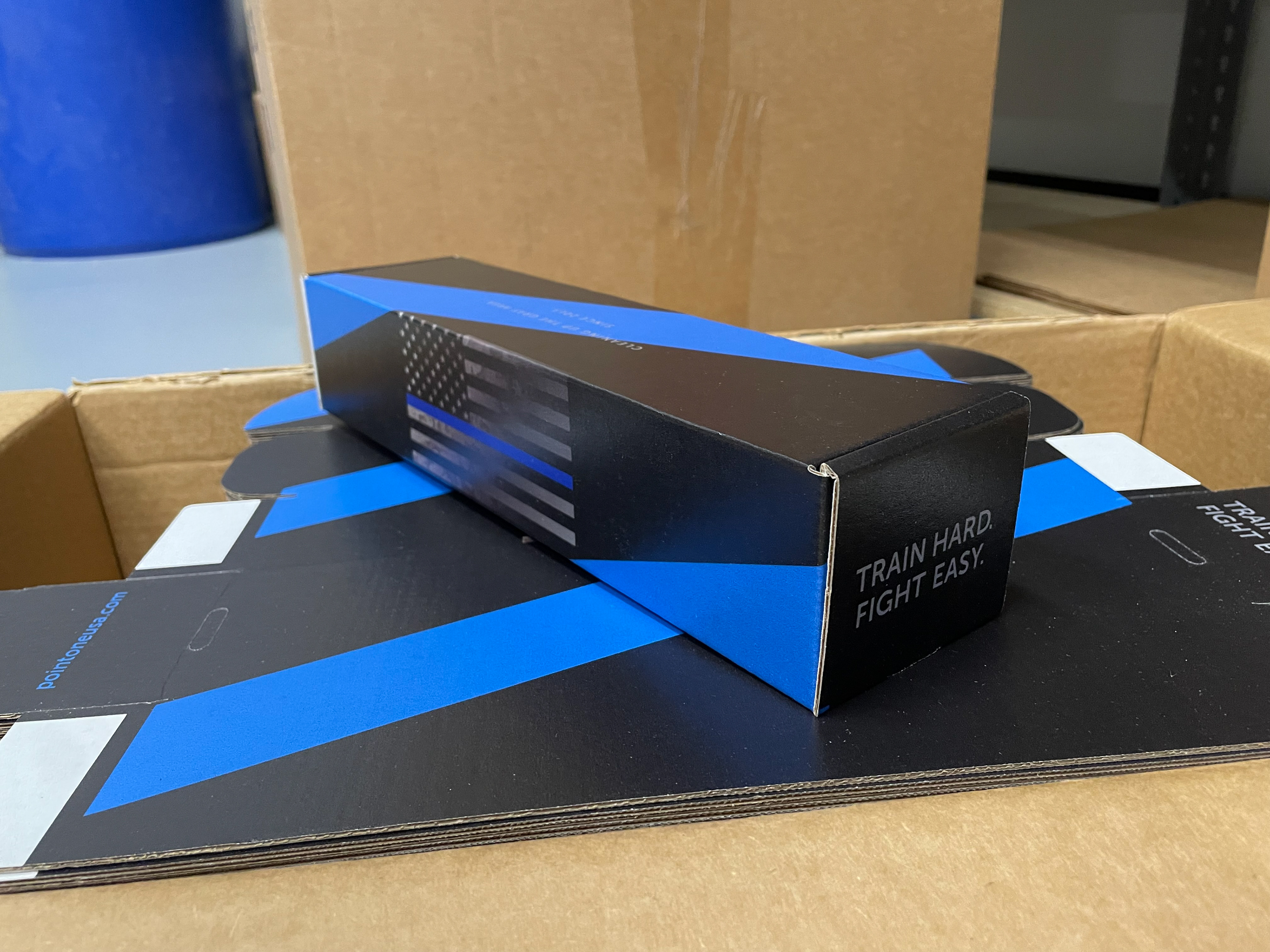 Product boxes in various sizes, customized for the intended products