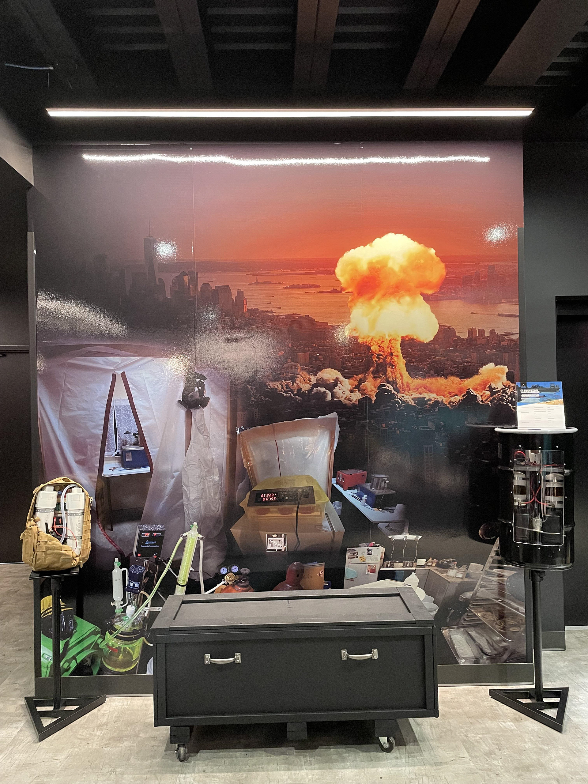 Showroom wall decal graphic installed