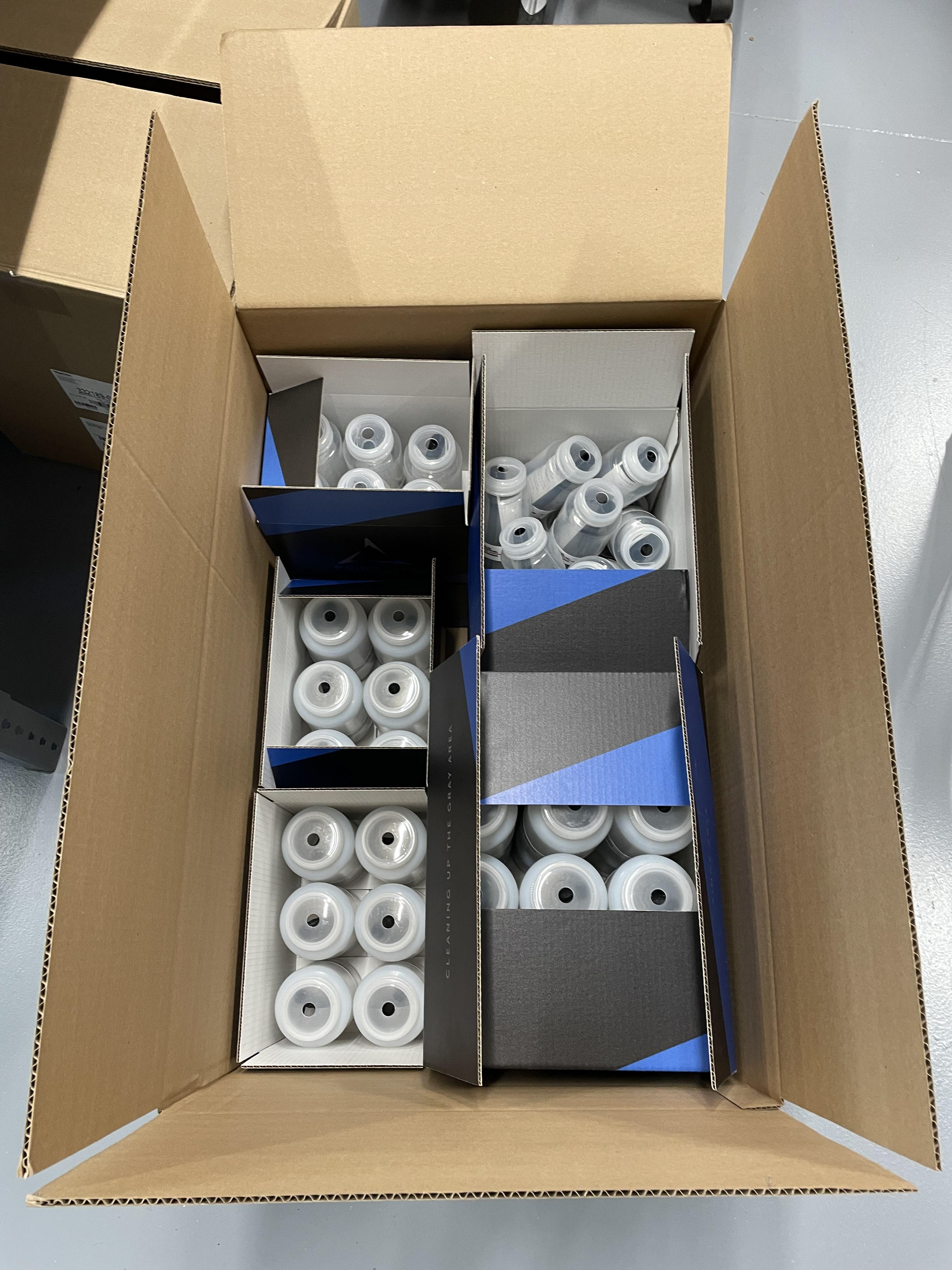 Products in their customized boxes