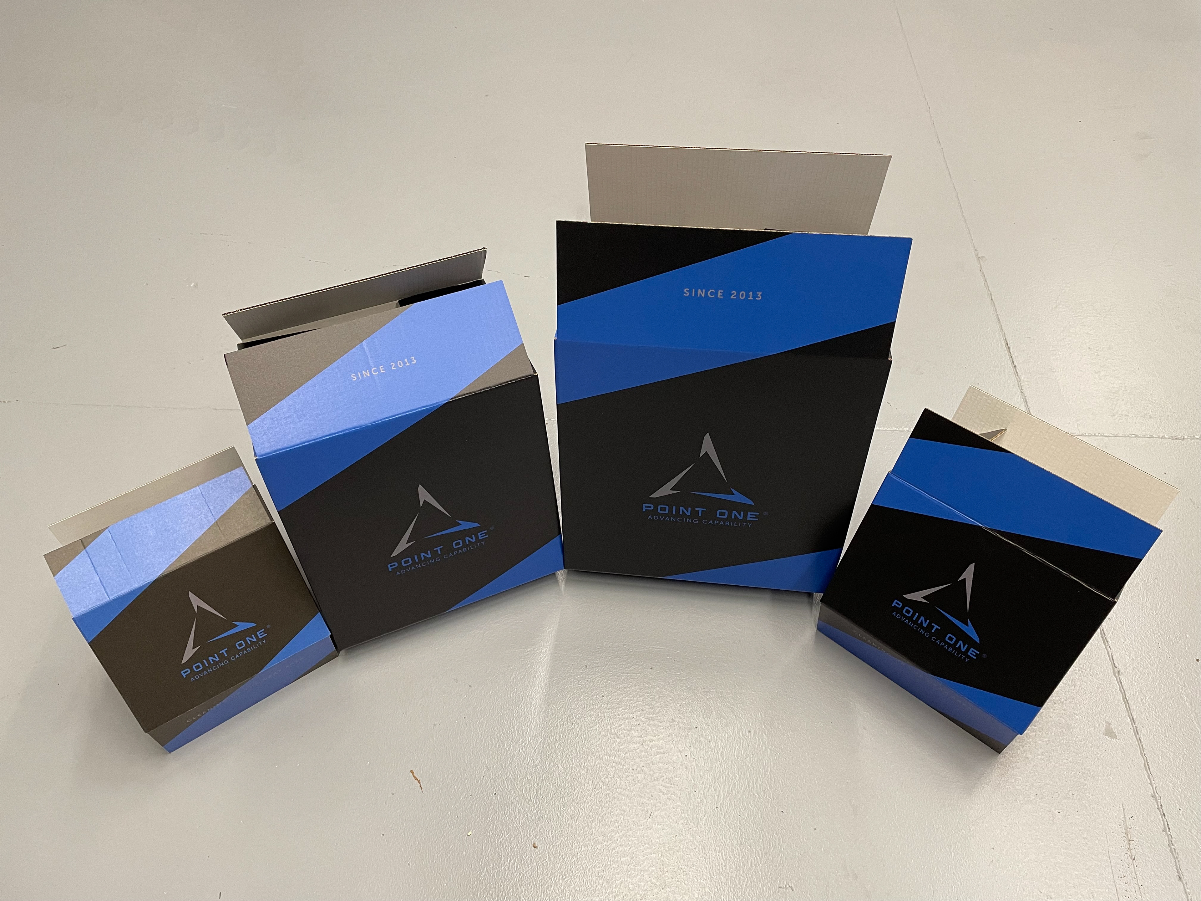 Product boxes in various sizes