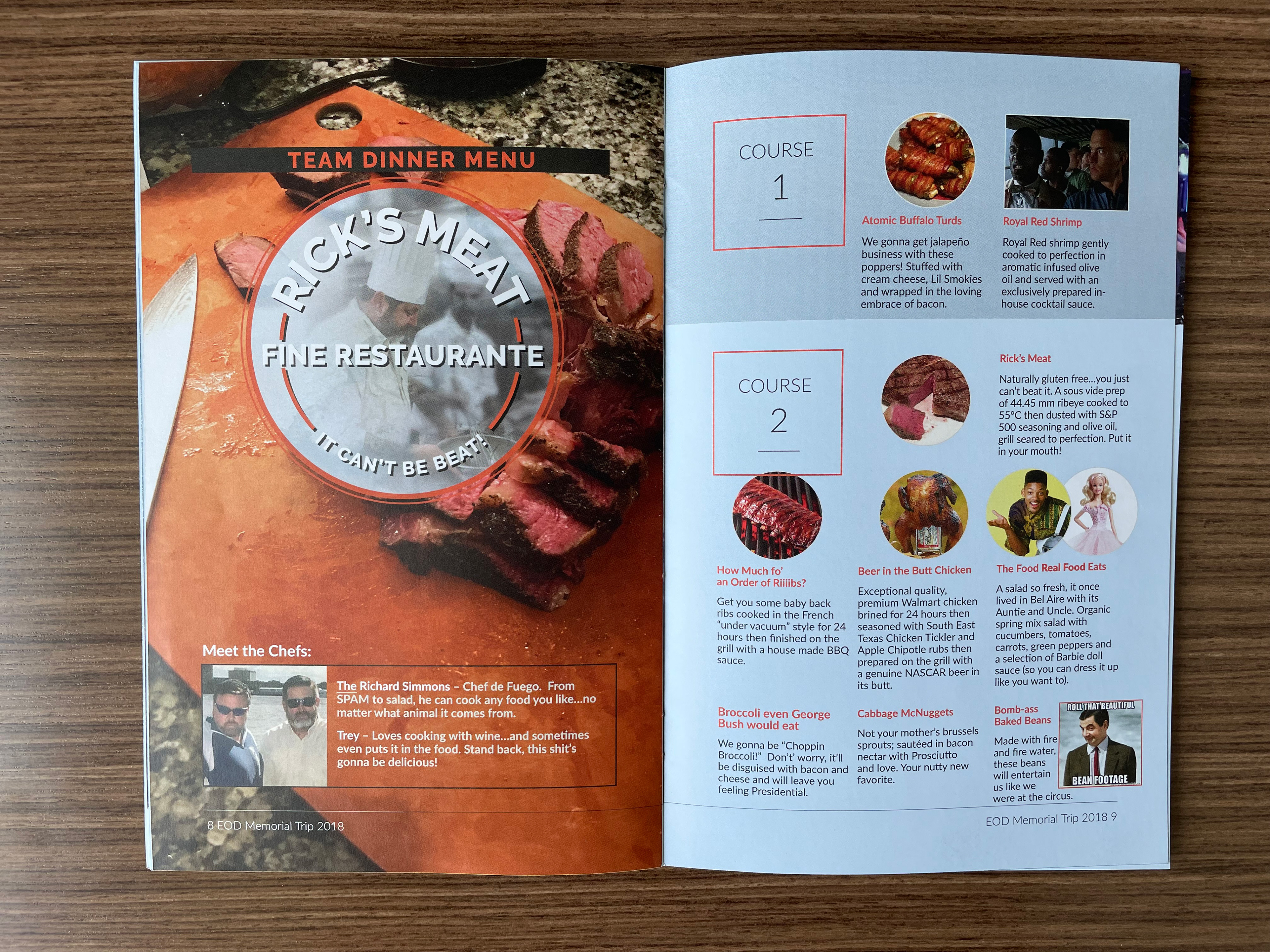 Event Brochure, inside pages