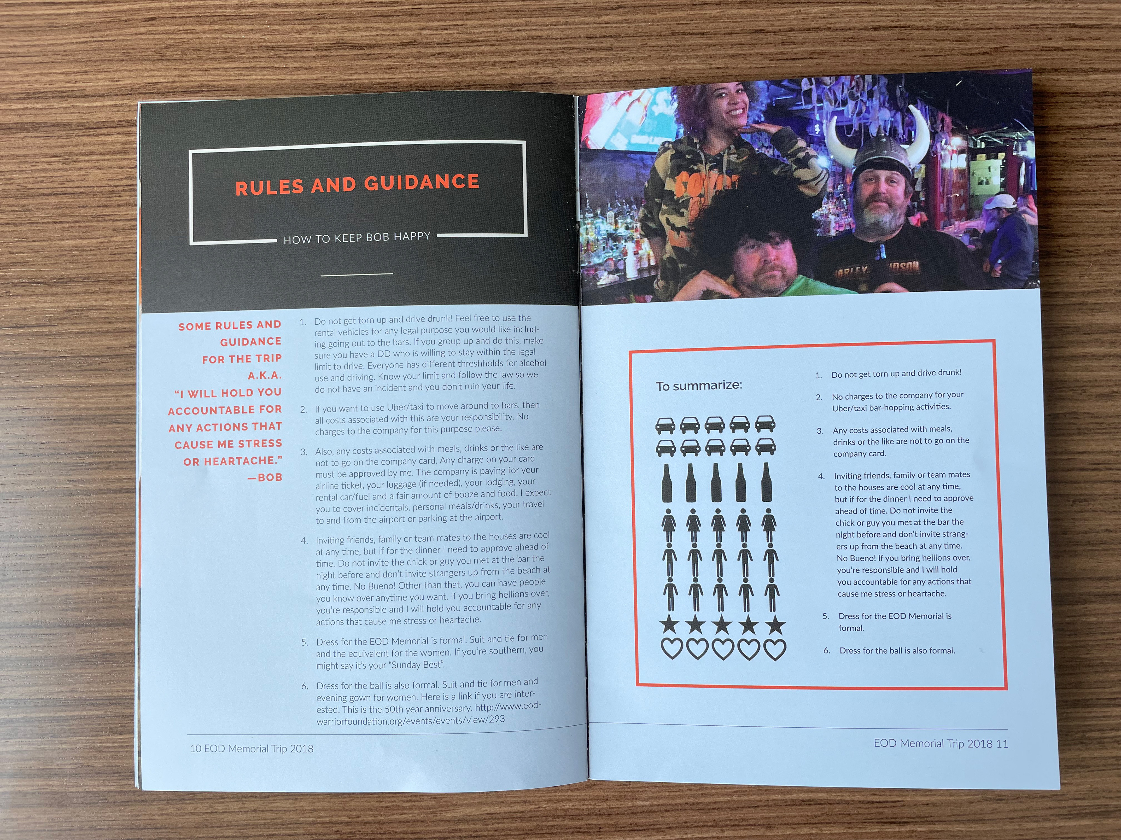 Event Brochure, inside pages