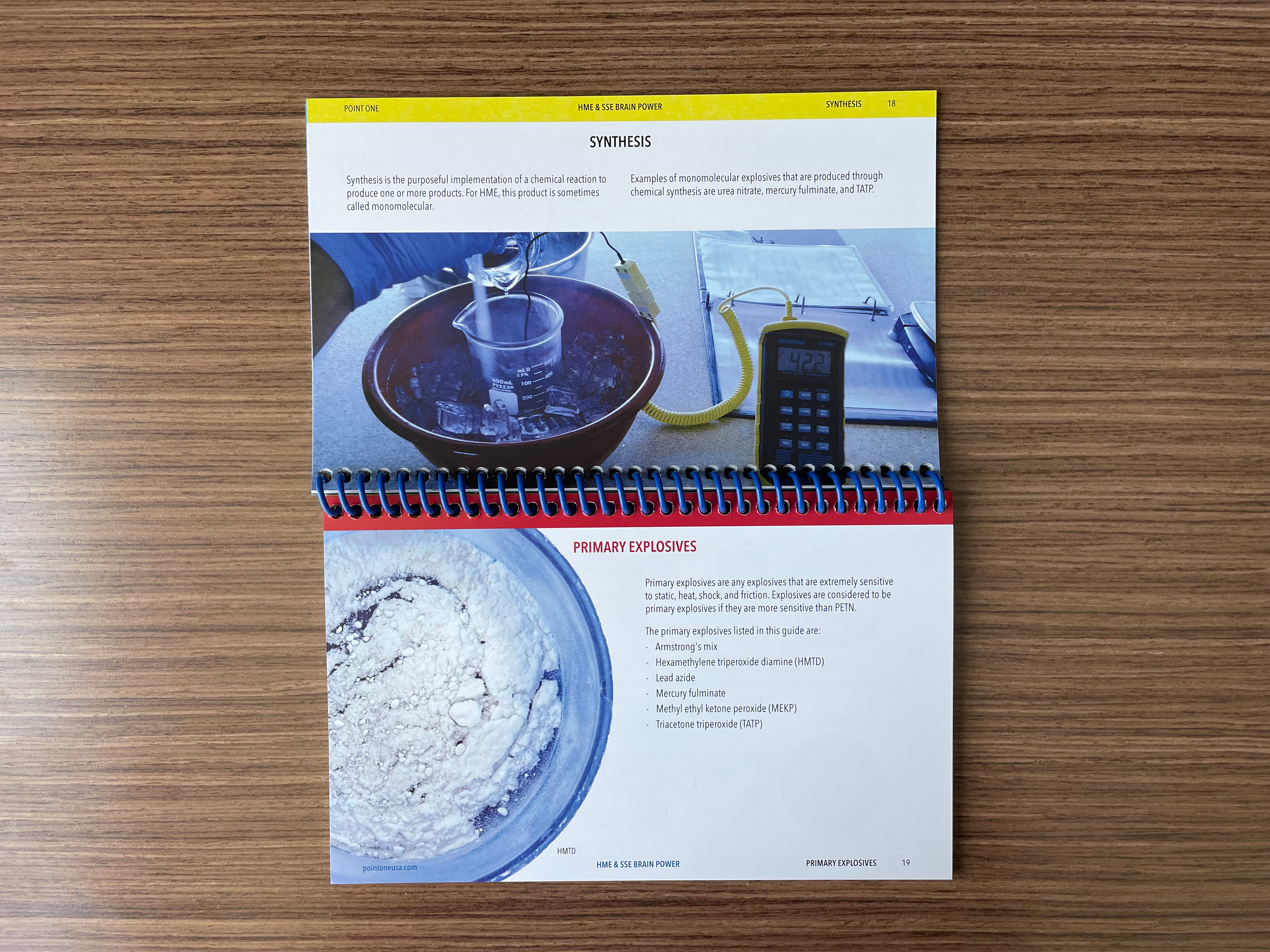 Homemade Explosives Reference Book, inside pages