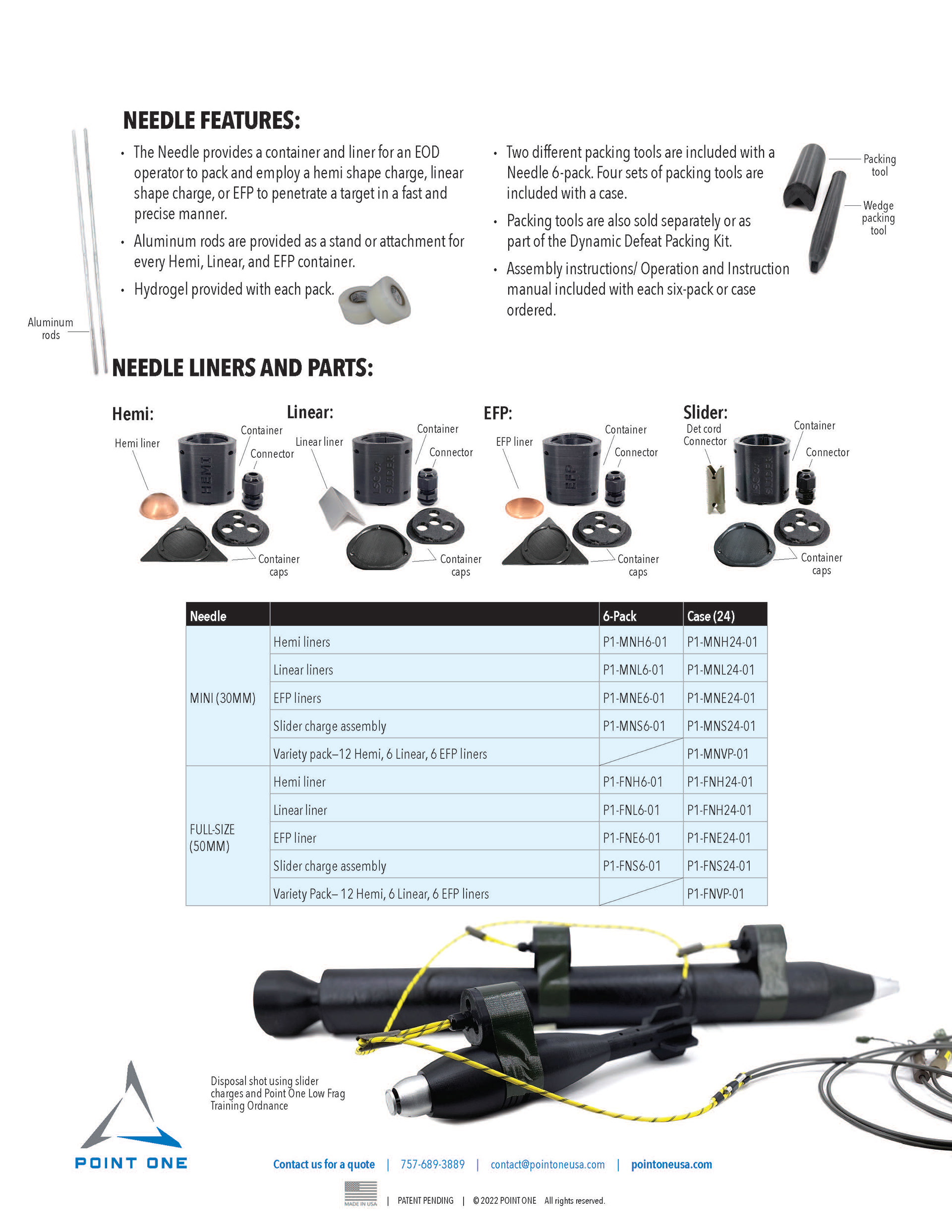 Product flyer, back side
