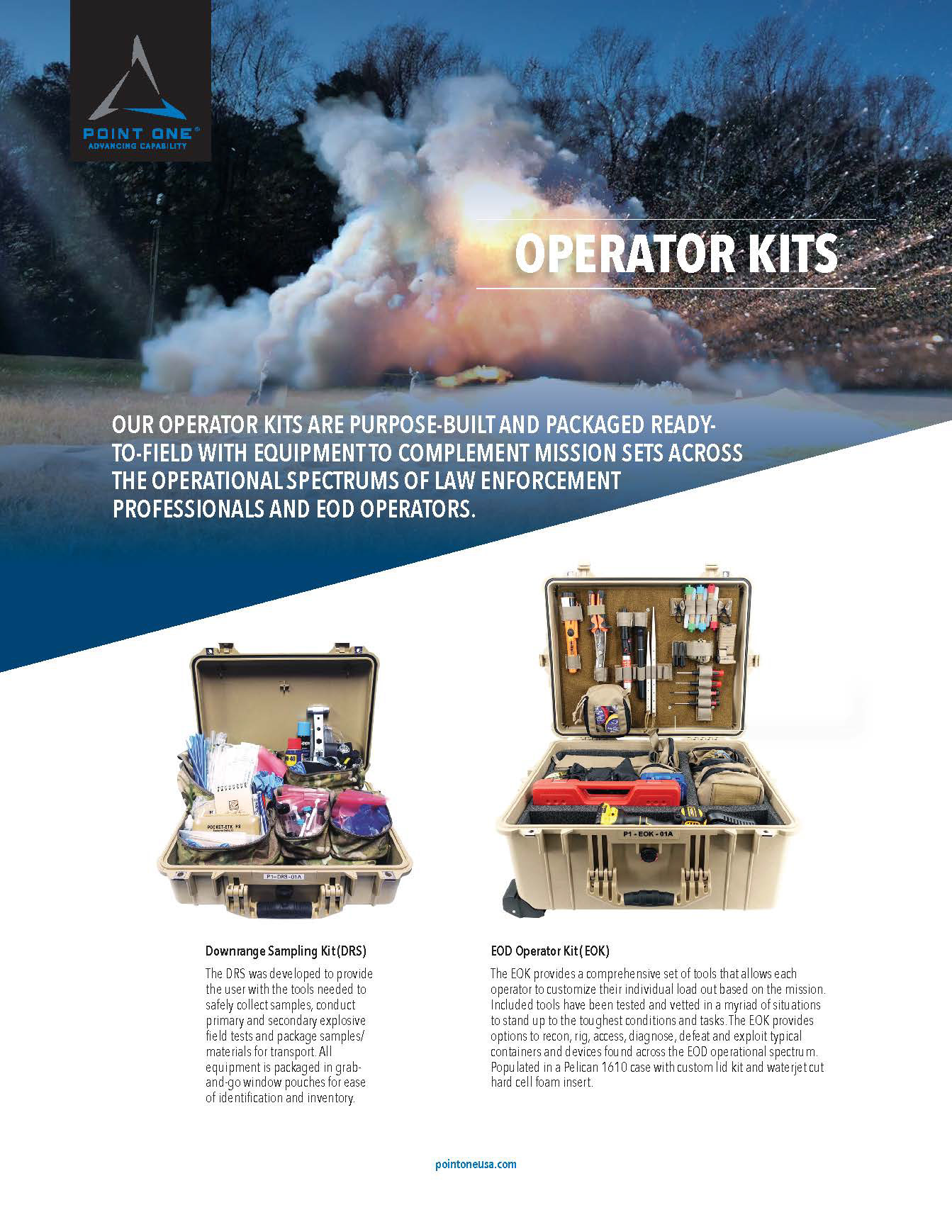 Products flyer, front side