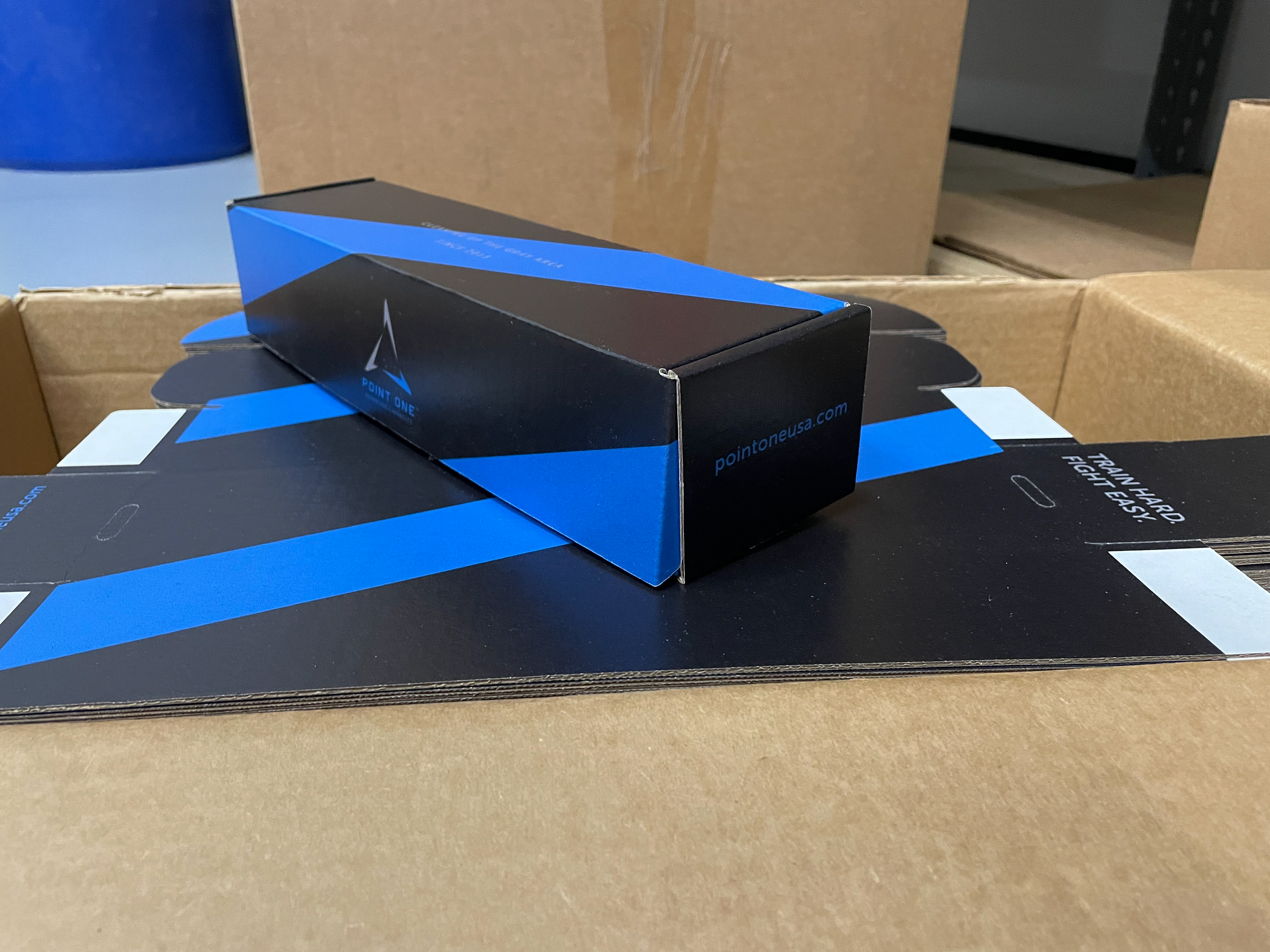 Product boxes in various sizes, customized for the intended products