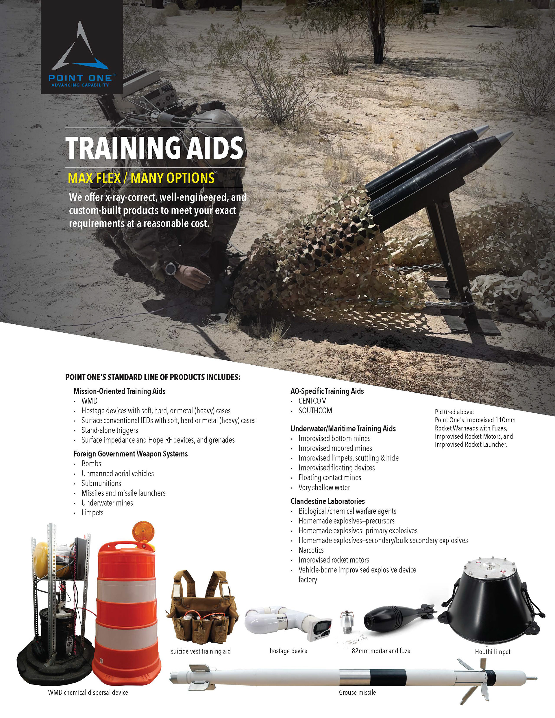 Products flyer, front side