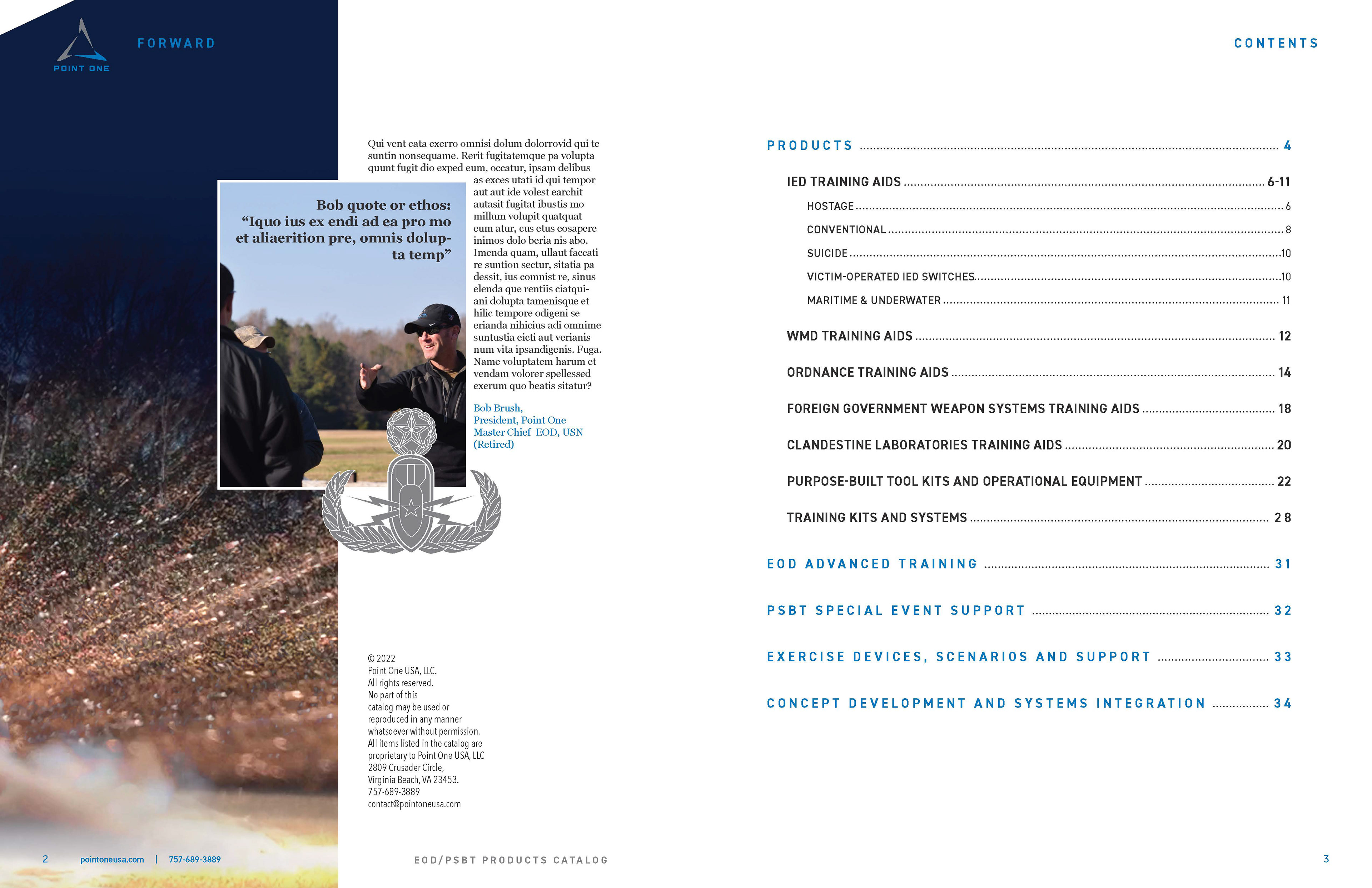 A Point One Product Catalog, inside pages