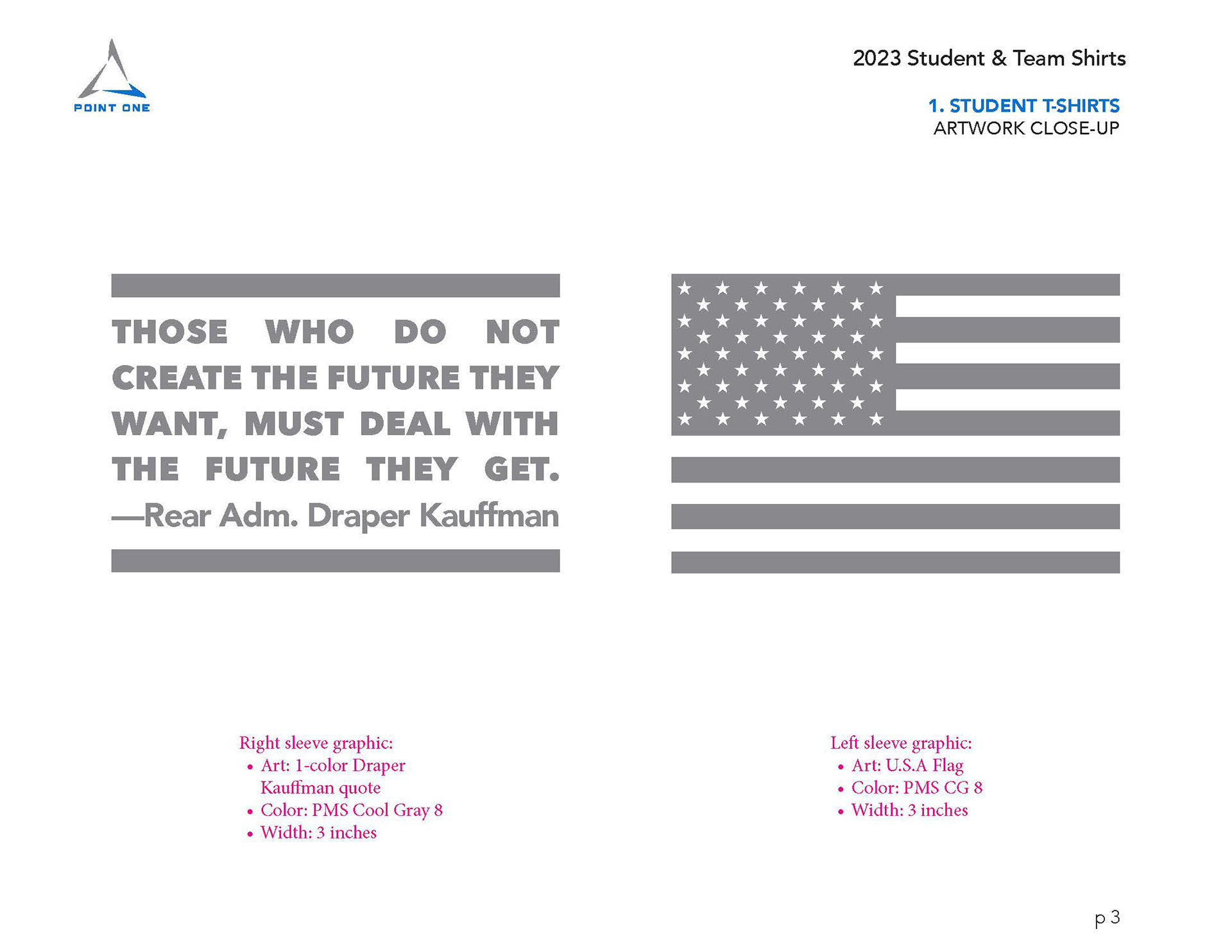 graphics for the sleeves of the t-shirt