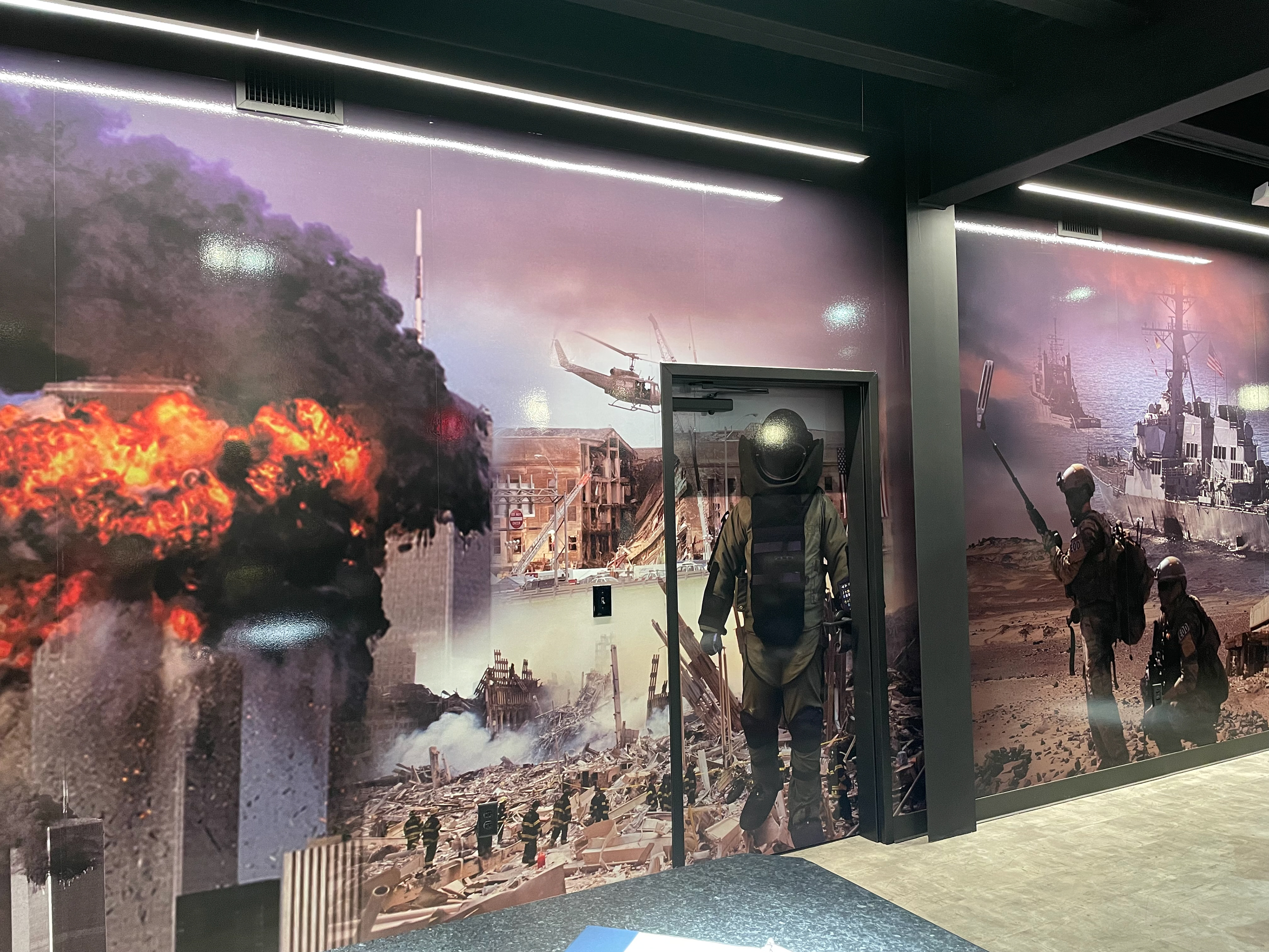 Showroom wall decal graphic installed