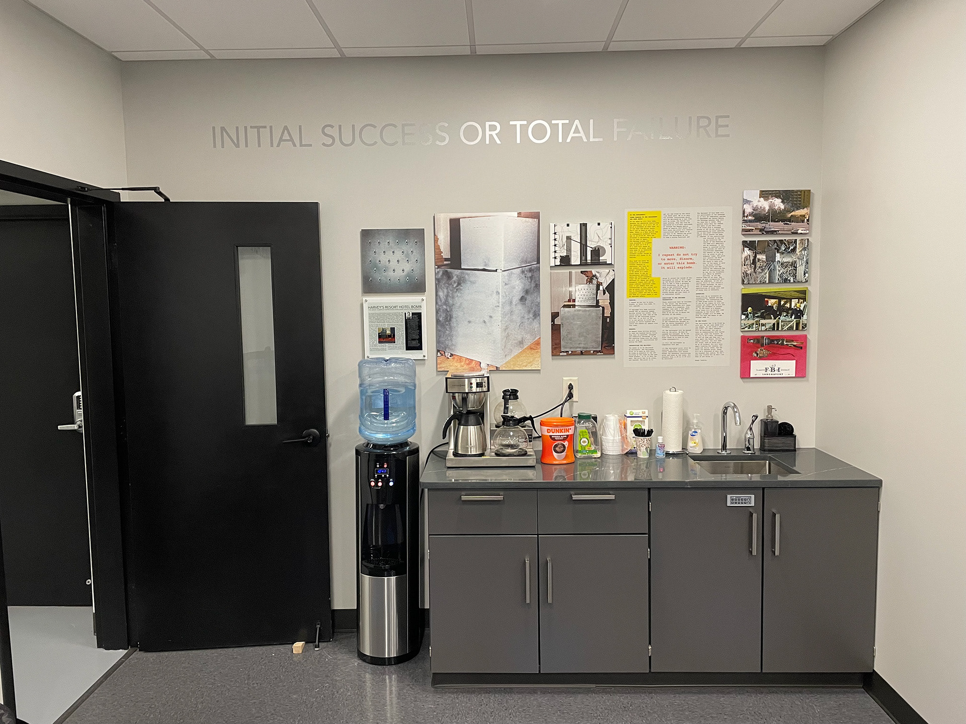 wall decal and art display in HQ classroom