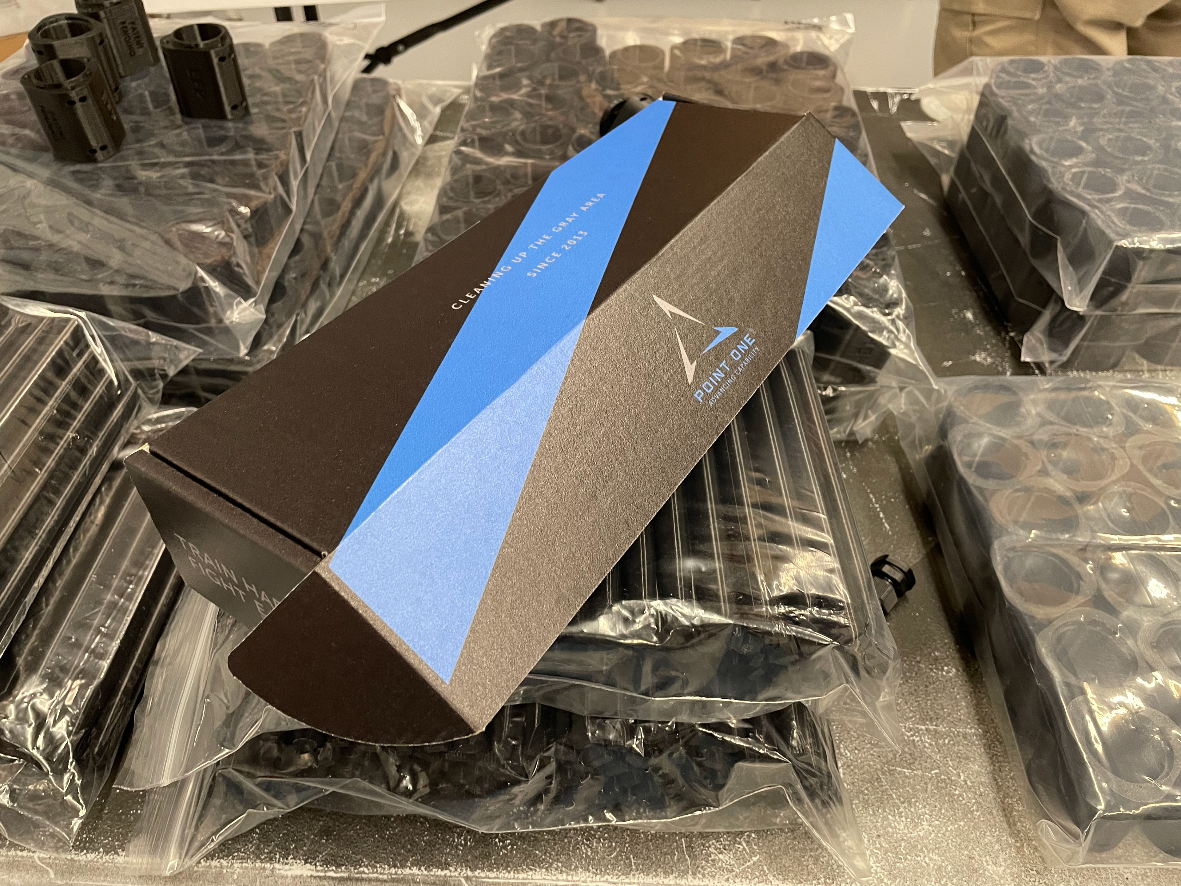 Product boxes in various sizes, customized for the intended products