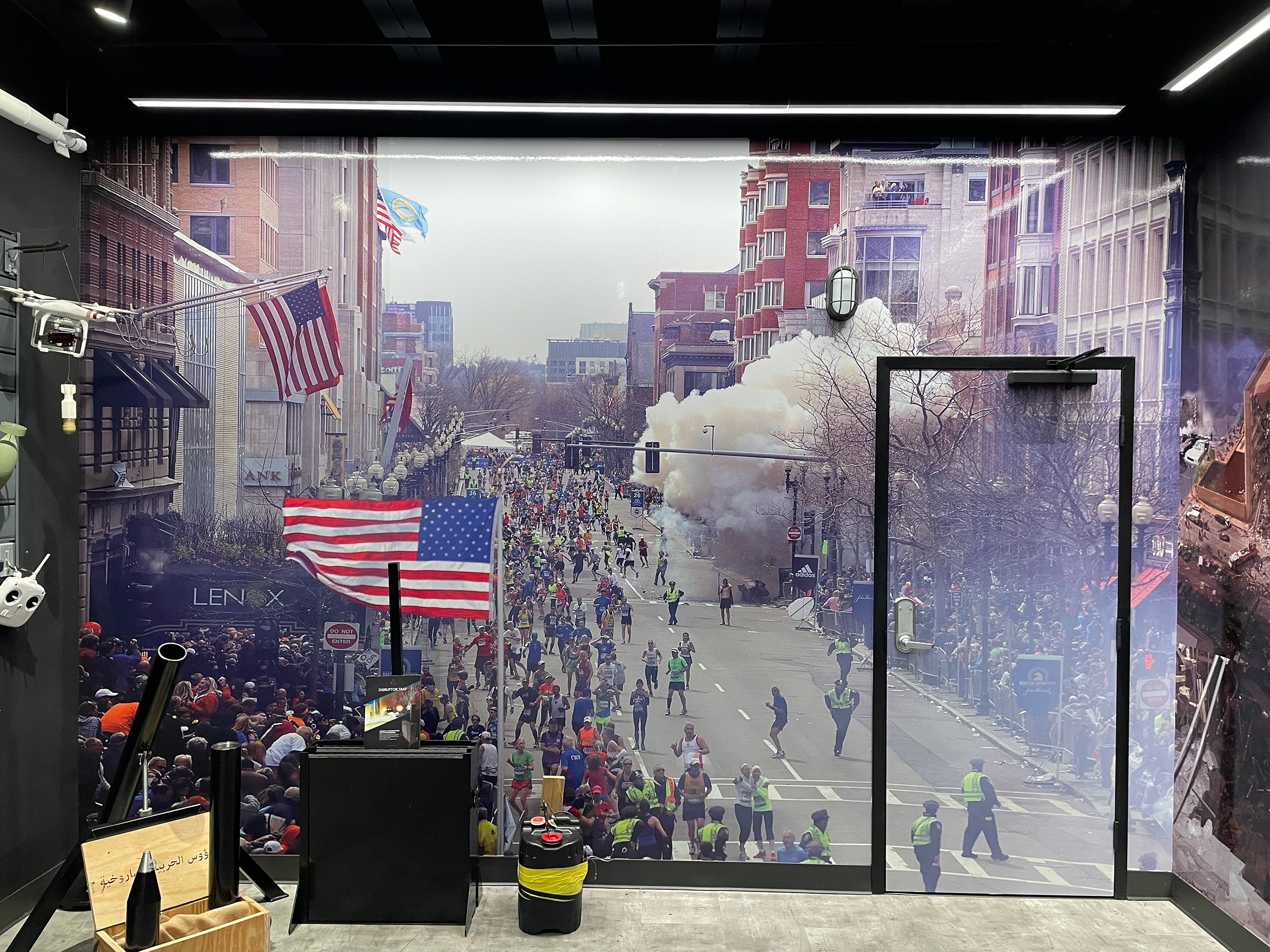 Showroom wall decal graphic installed