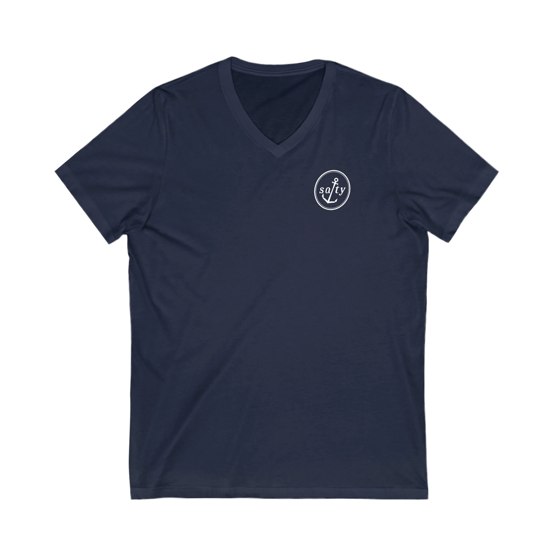 Salty T-shirt Design with Salty logo, designed by me, front of shirt
