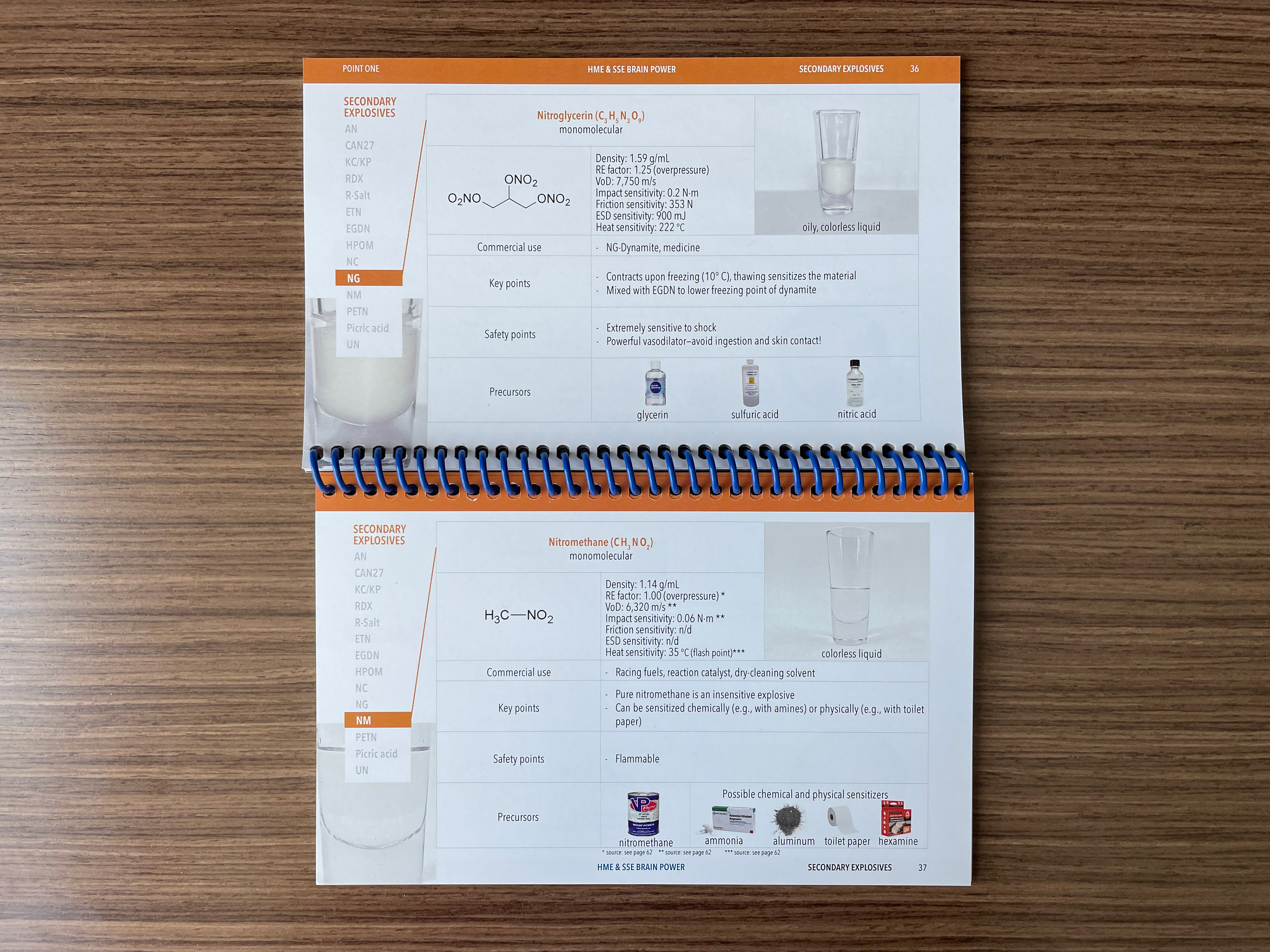 Homemade Explosives Reference Book, inside pages