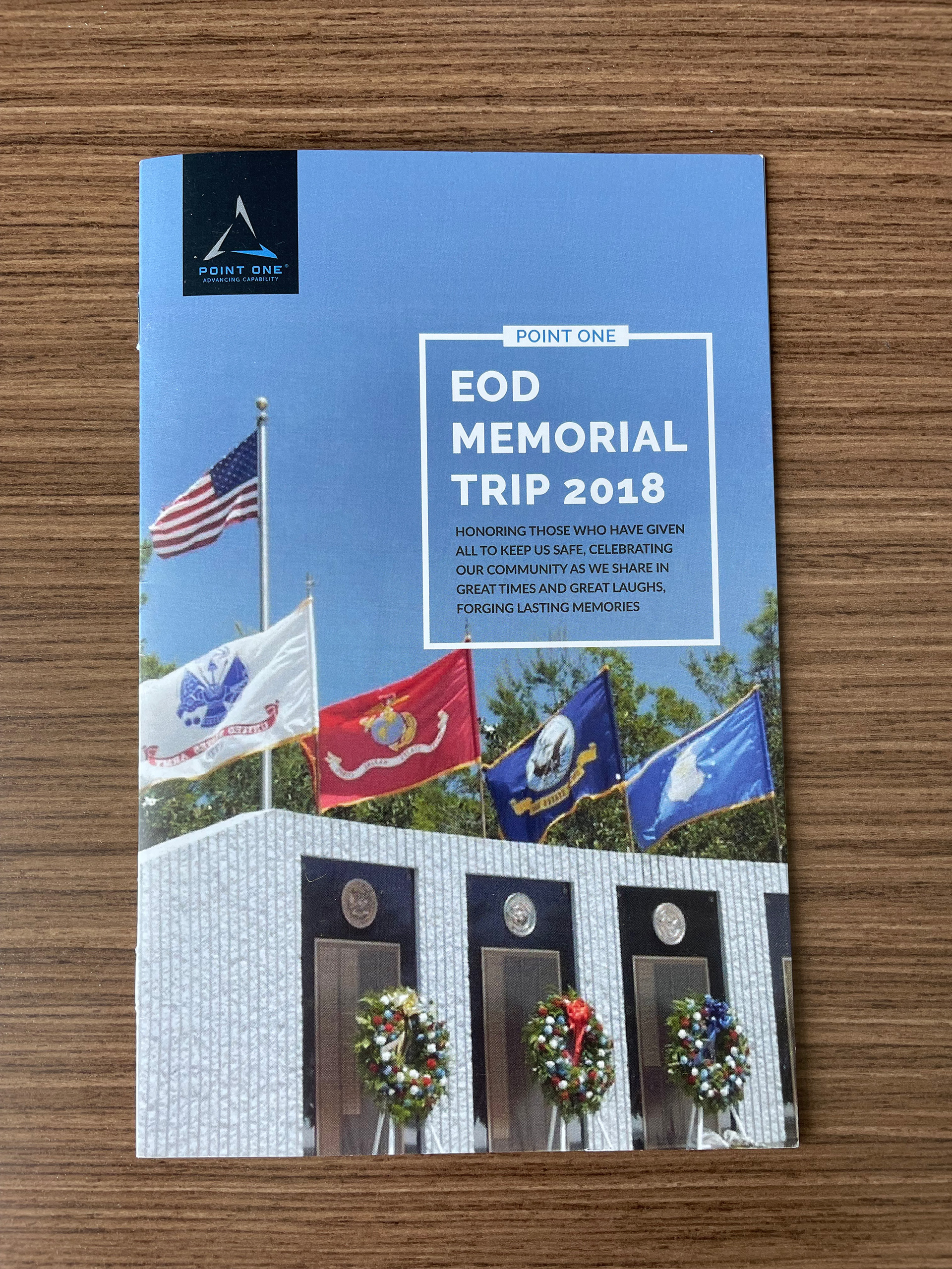 Event Brochure, front cover