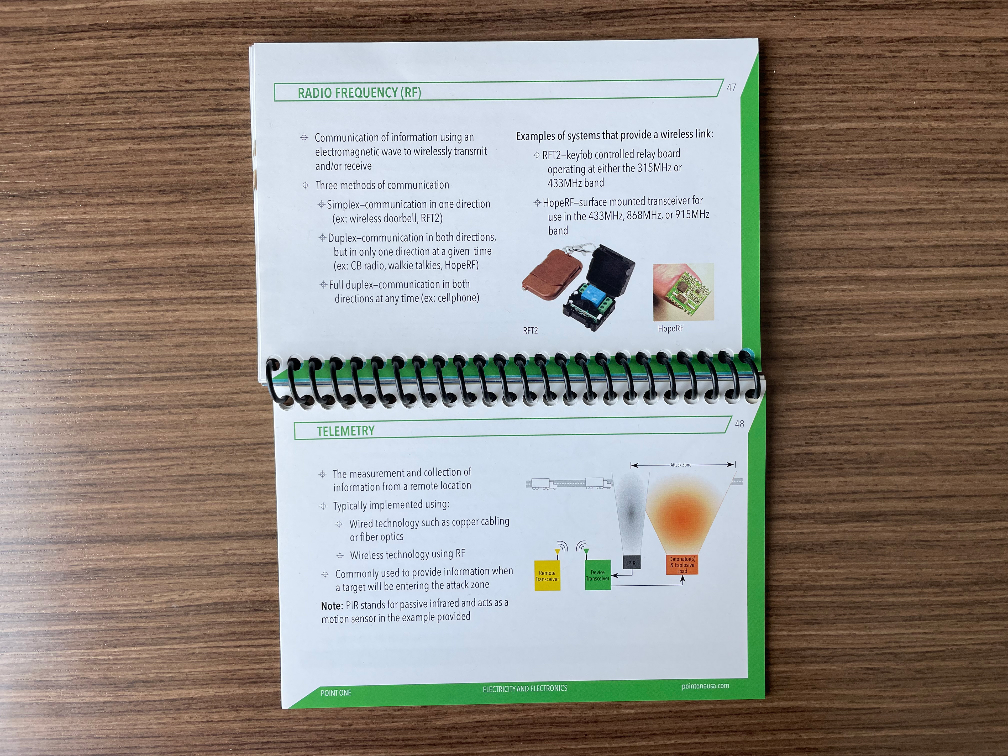 Electricity & Electronics Reference Book for EOD techs, inside pages sample