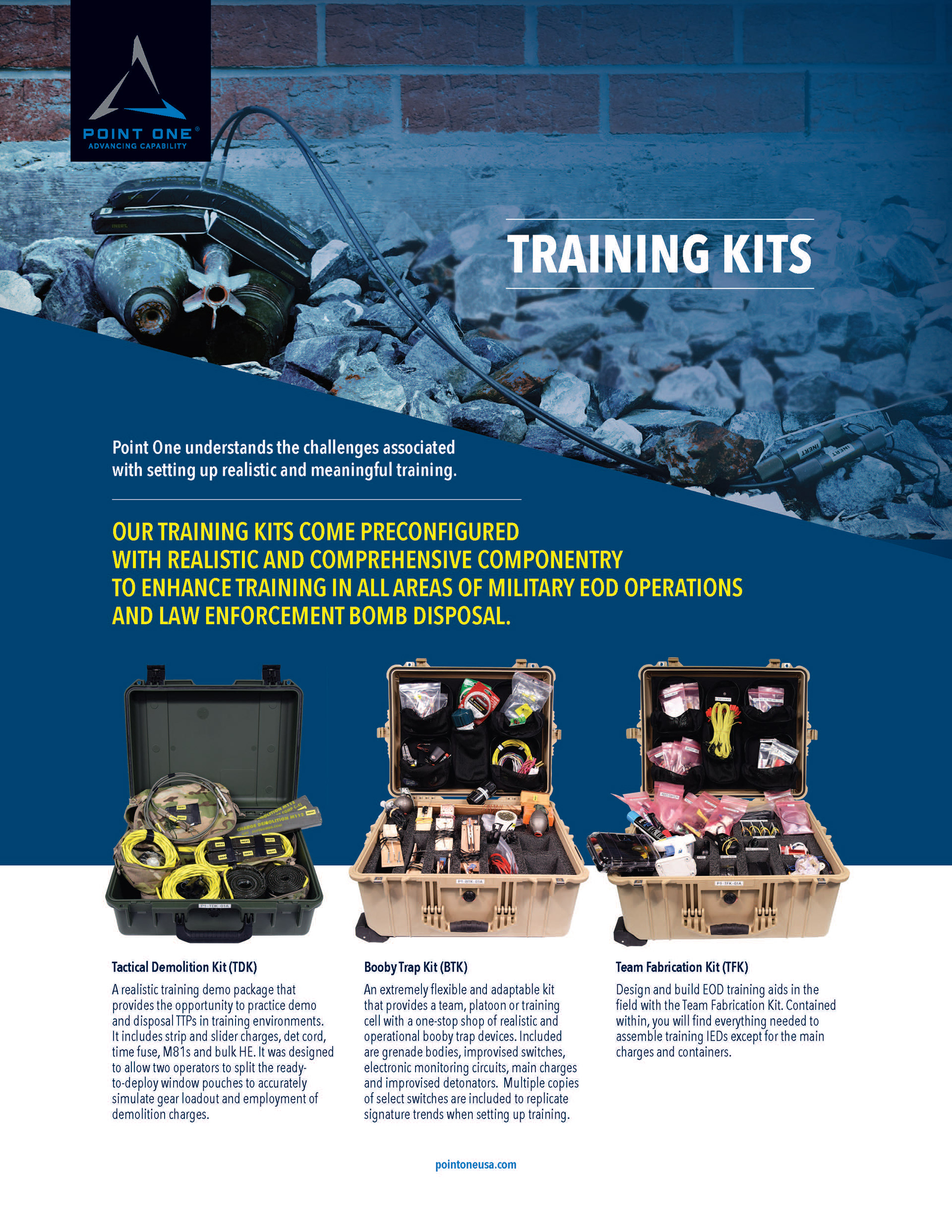 Products flyer, front