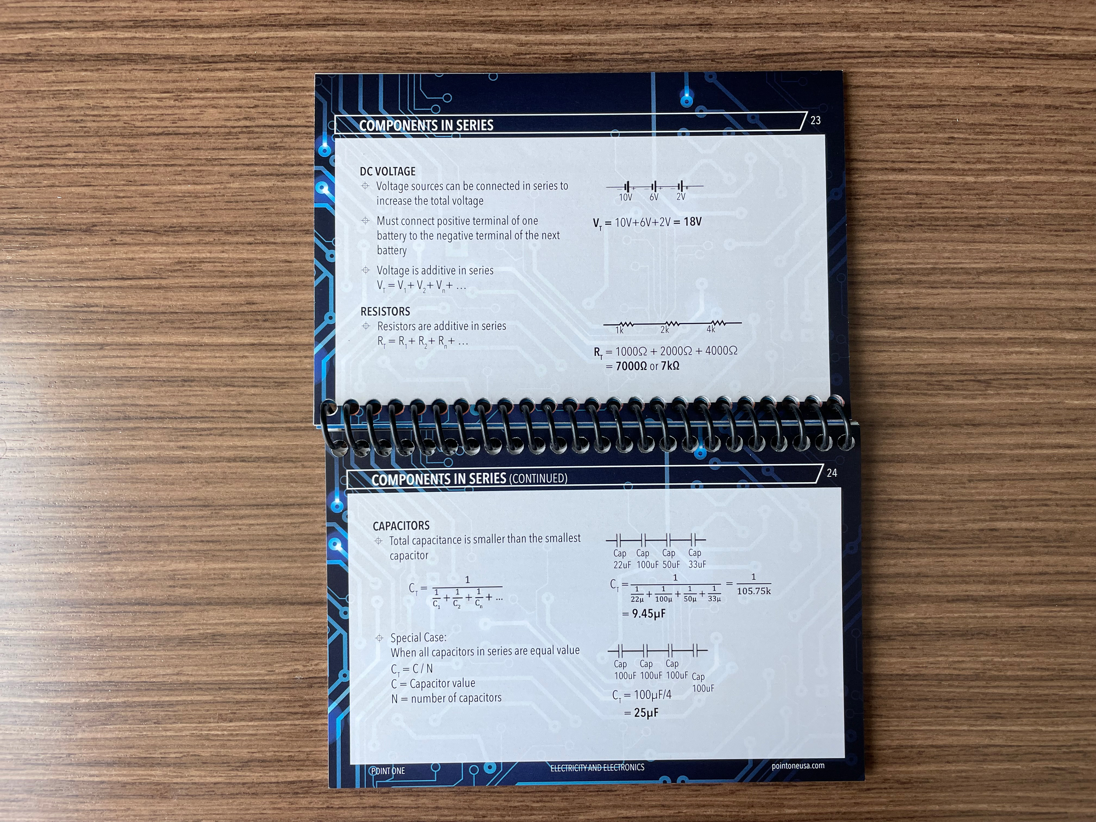 Electricity & Electronics Reference Book for EOD techs, inside pages sample