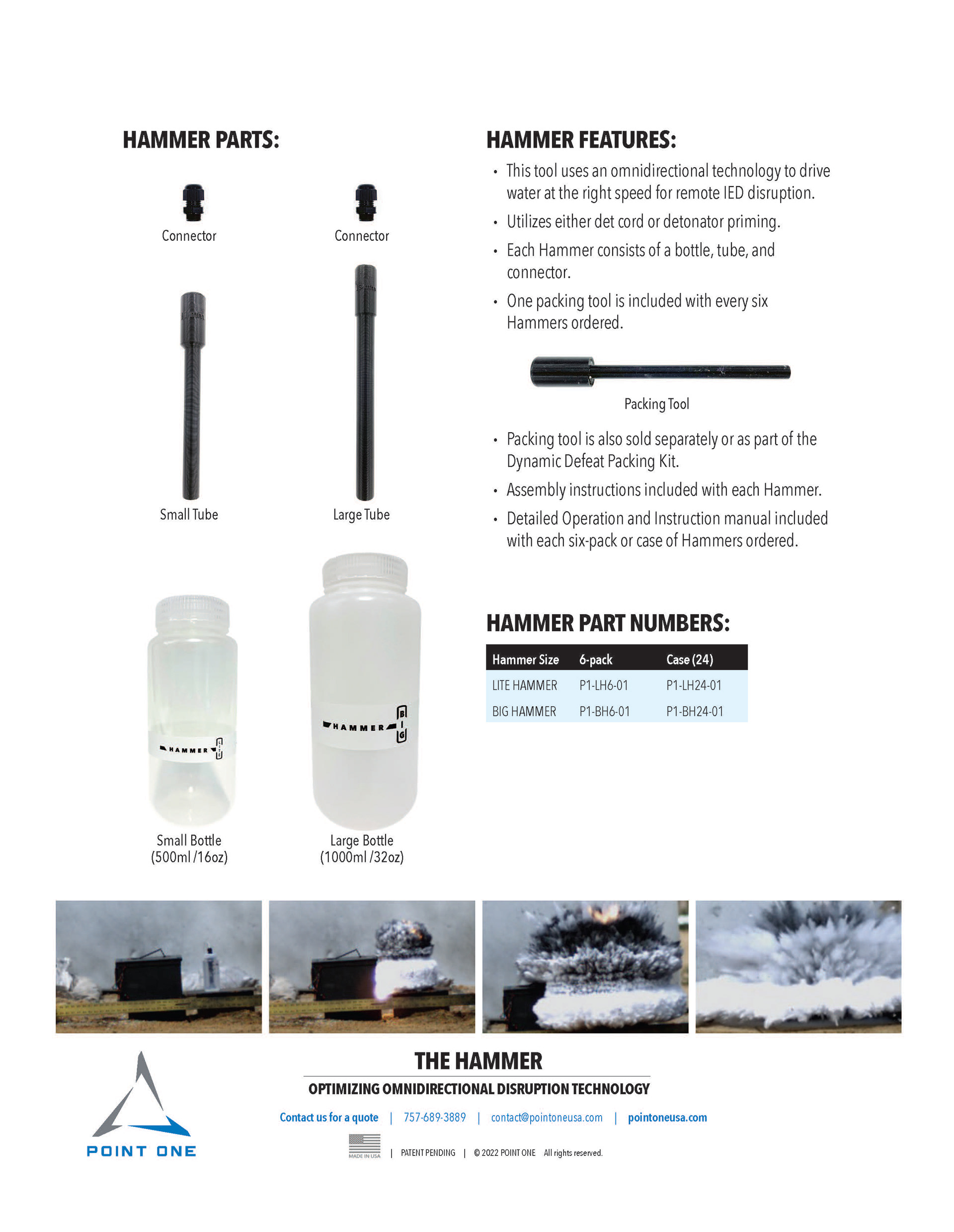 Product flyer, back side