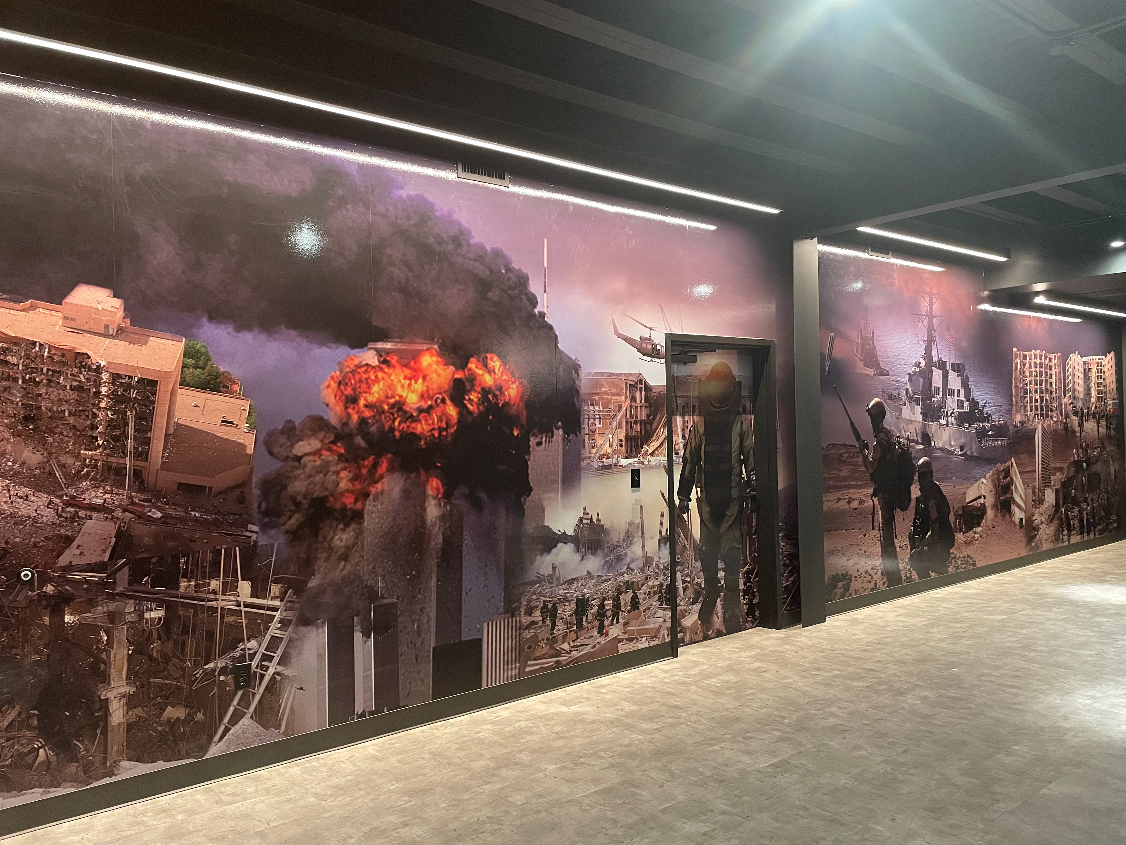 Showroom wall decal graphics installed