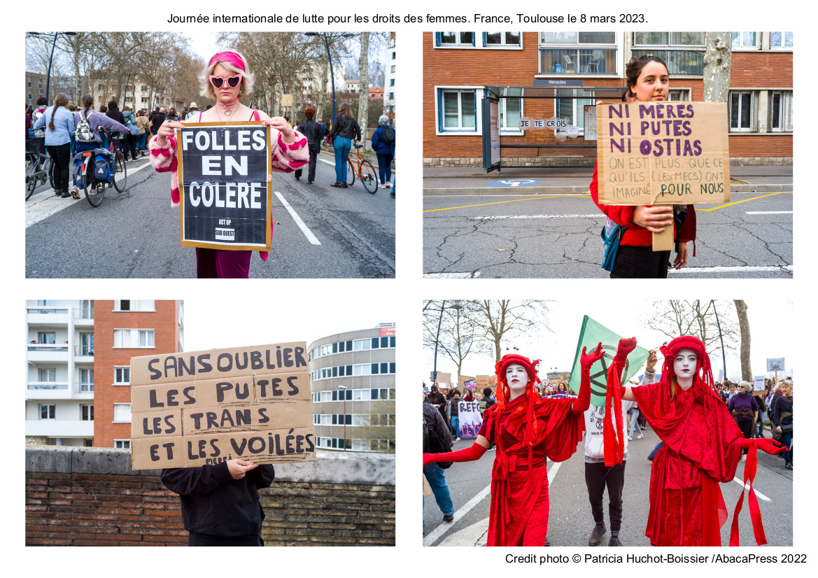 Journée internationale de lutte pour les droits des femmes. France, Toulouse le 8 mars 2023