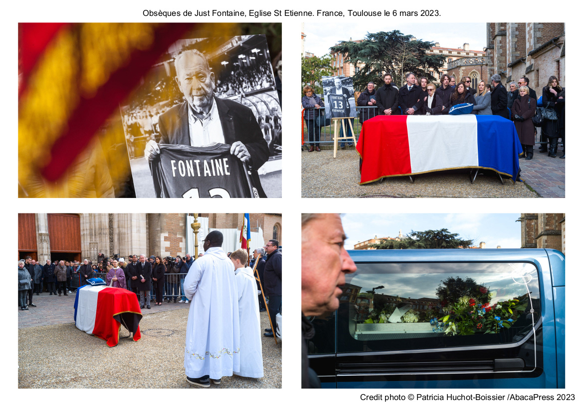 Obsèques de Just Fontaine, Eglise St Etienne. France, Toulouse le 6 mars 2023