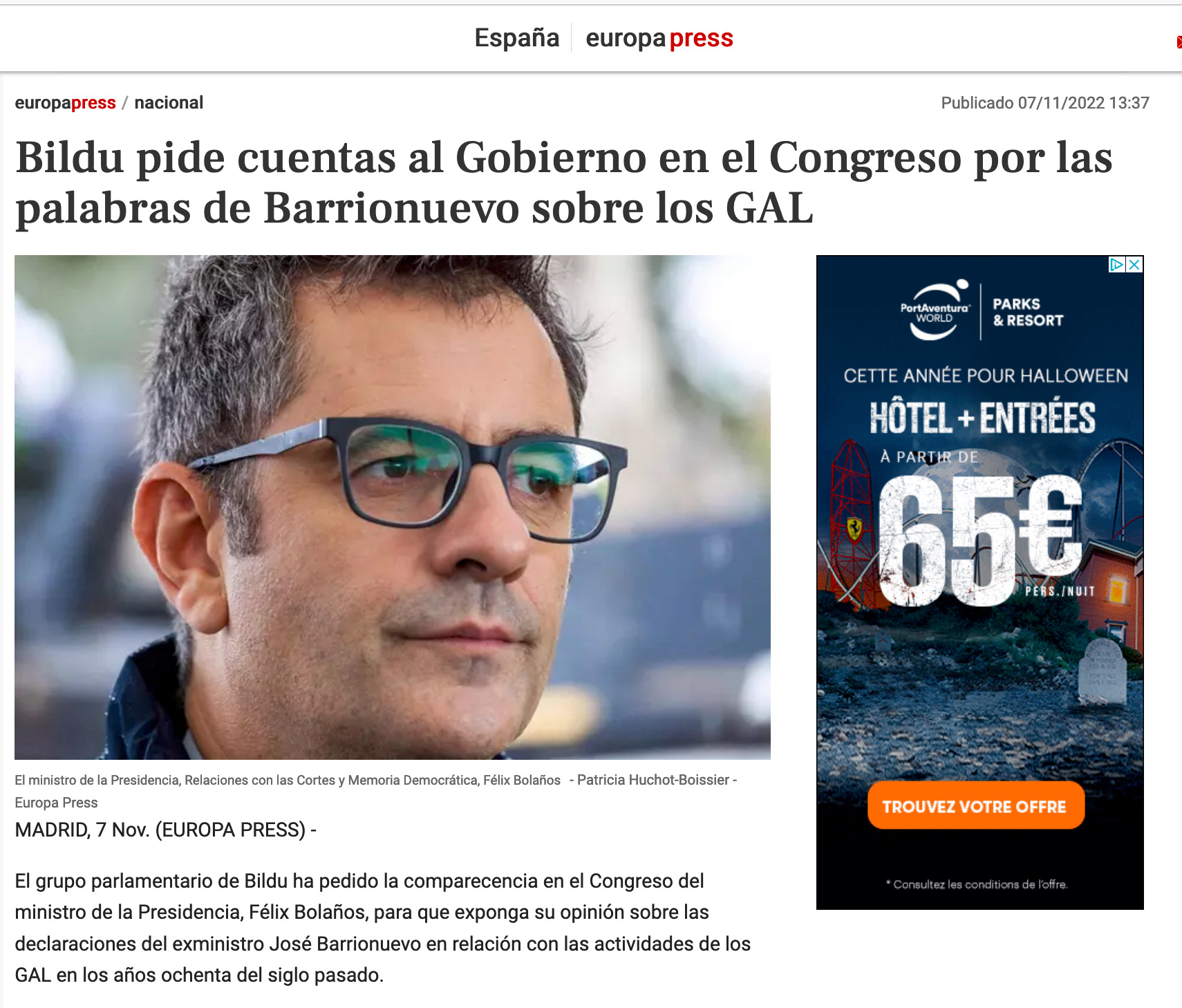 europapress - 07/11/2022